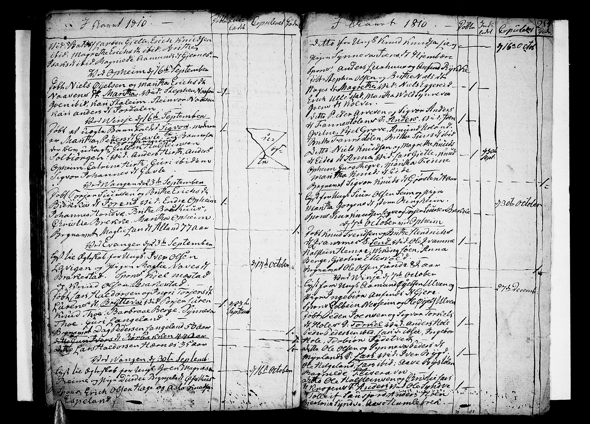 Voss sokneprestembete, SAB/A-79001/H/Haa: Parish register (official) no. A 9, 1780-1810, p. 284