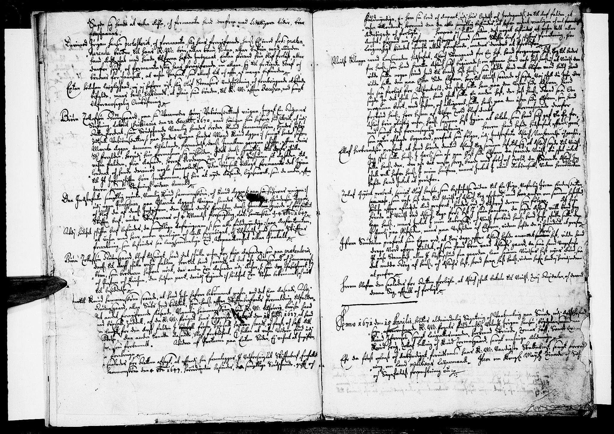 Ringerike og Hallingdal sorenskriveri, AV/SAKO-A-81/F/Fa/Fab/L0001: Tingbok - Sorenskriveriet, 1670-1671
