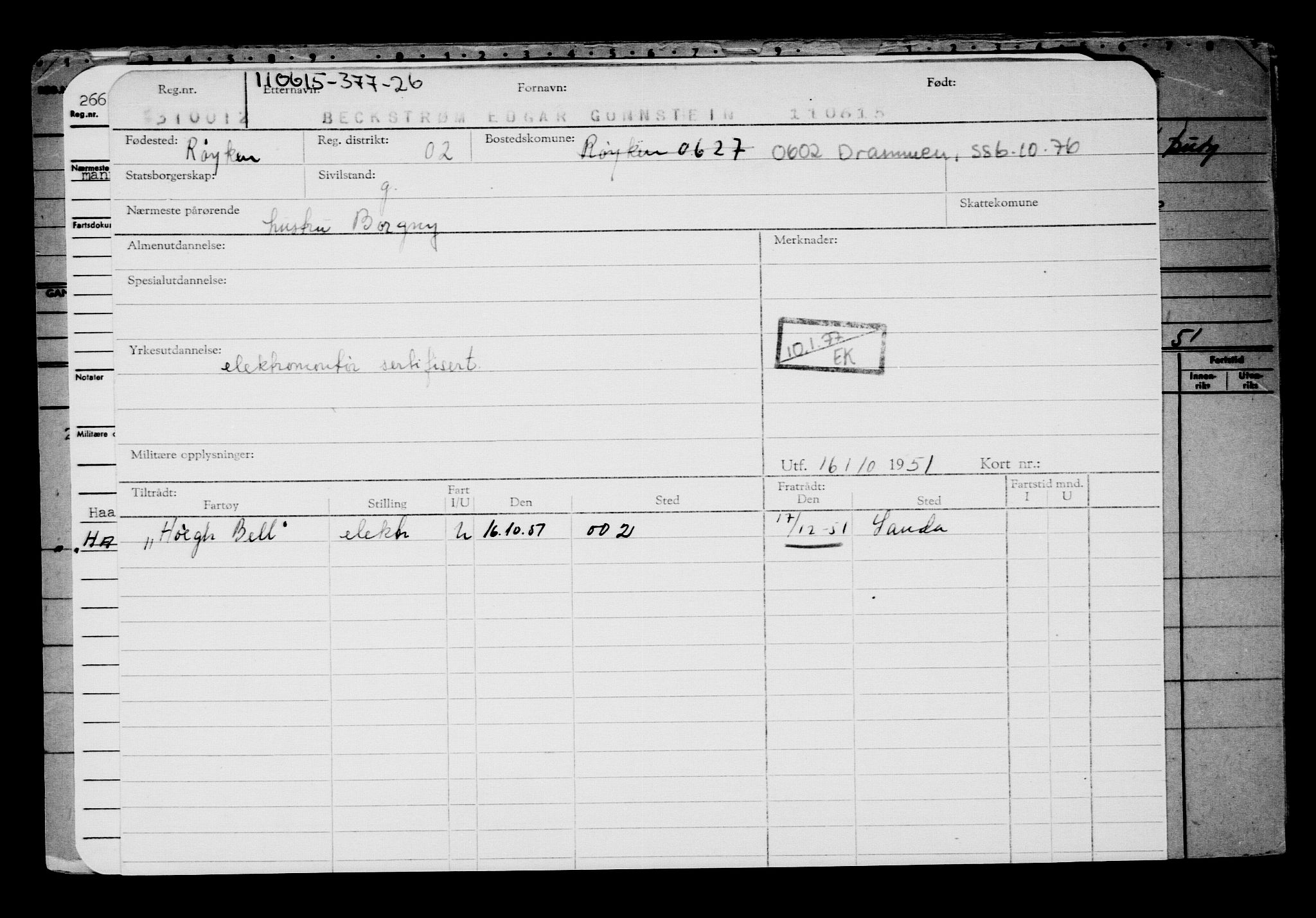 Direktoratet for sjømenn, AV/RA-S-3545/G/Gb/L0130: Hovedkort, 1915, p. 453