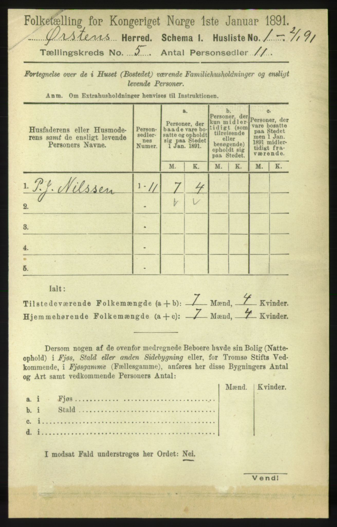 RA, 1891 census for 1520 Ørsta, 1891, p. 2190