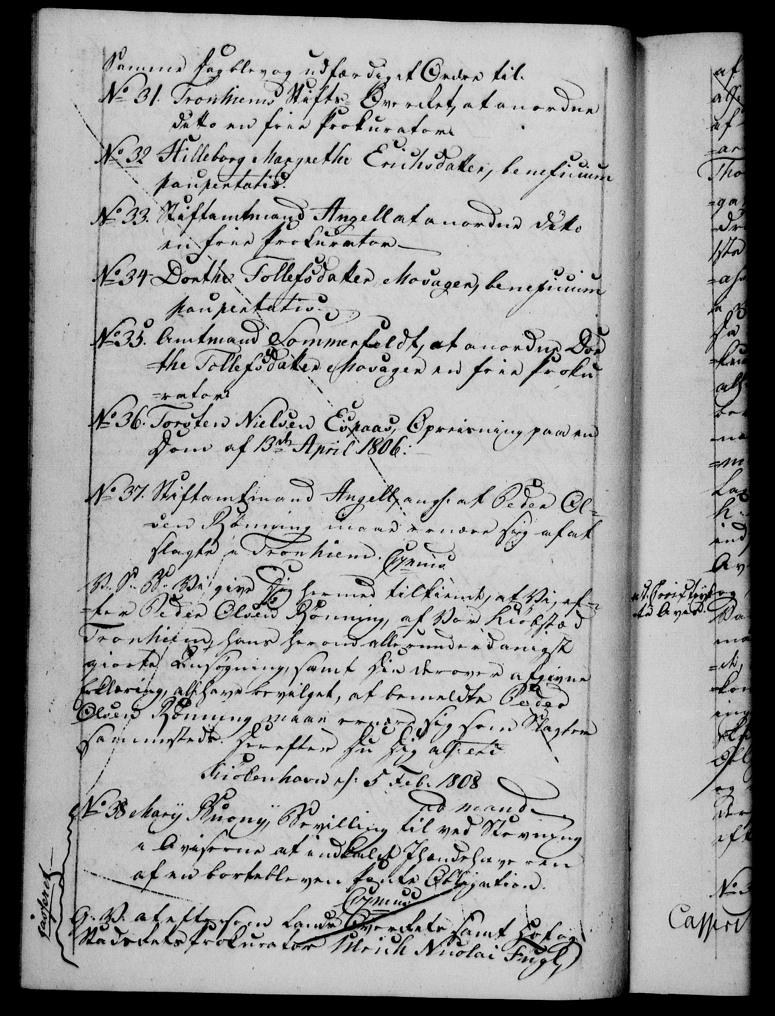 Danske Kanselli 1800-1814, RA/EA-3024/H/Hf/Hfb/Hfba/L0004: Registranter, 1808-1810, p. 6b