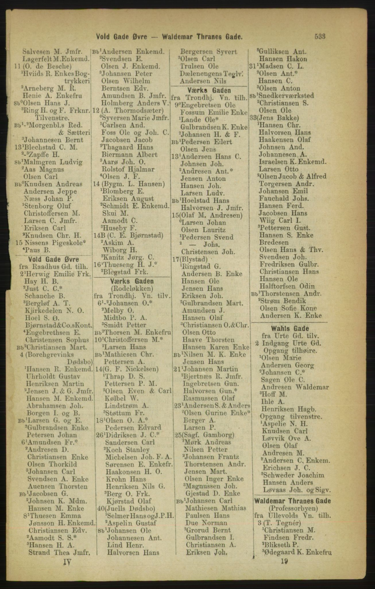 Kristiania/Oslo adressebok, PUBL/-, 1888, p. 533