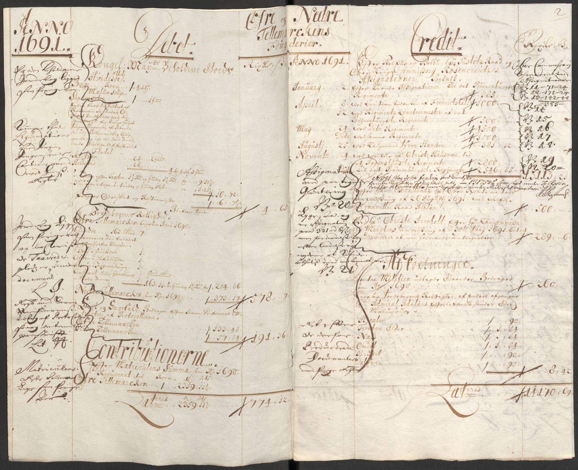 Rentekammeret inntil 1814, Reviderte regnskaper, Fogderegnskap, RA/EA-4092/R35/L2089: Fogderegnskap Øvre og Nedre Telemark, 1690-1692, p. 10