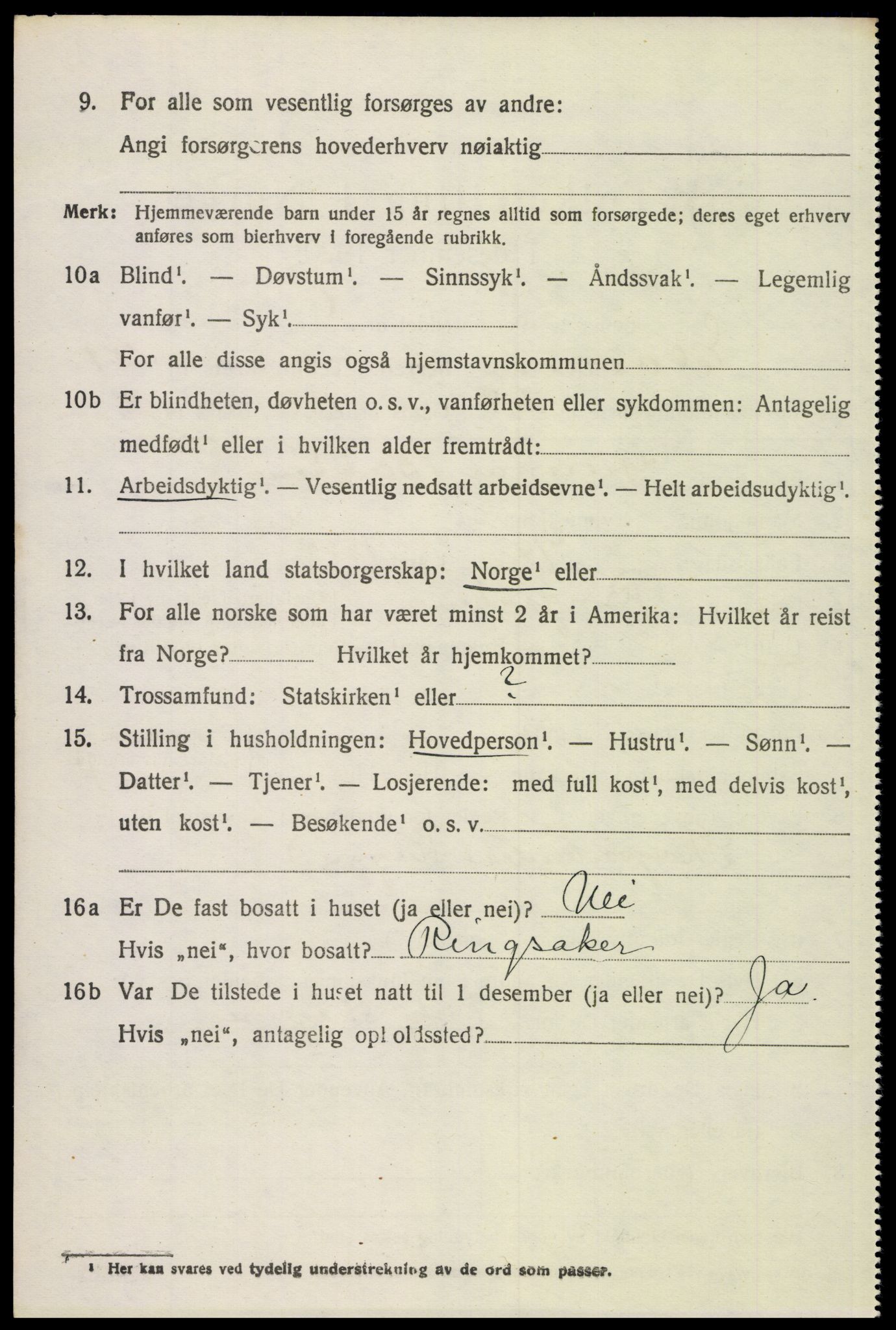 SAH, 1920 census for Elverum, 1920, p. 24641