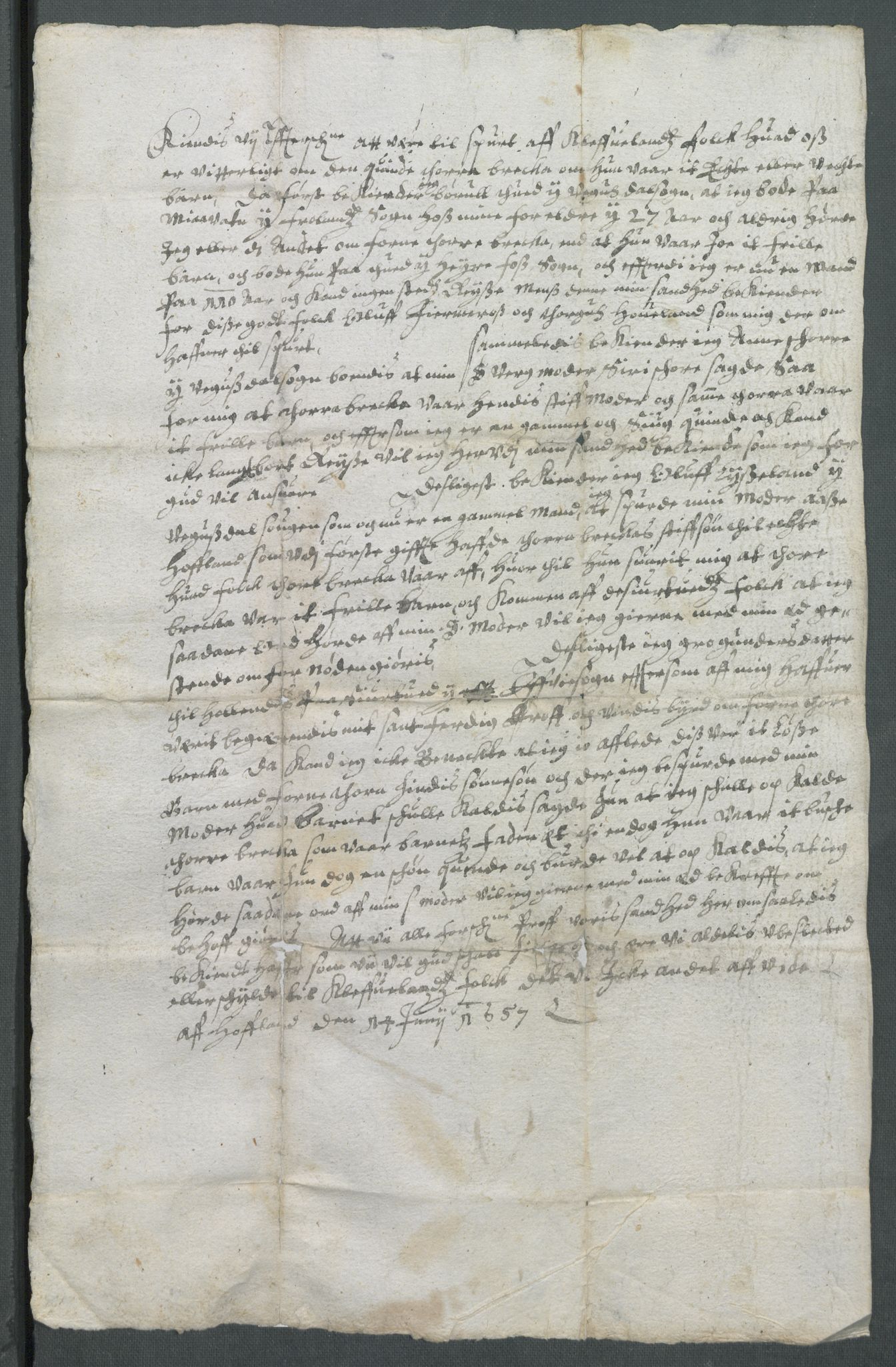 Riksarkivets diplomsamling, AV/RA-EA-5965/F02/L0167: Dokumenter, 1657, p. 67