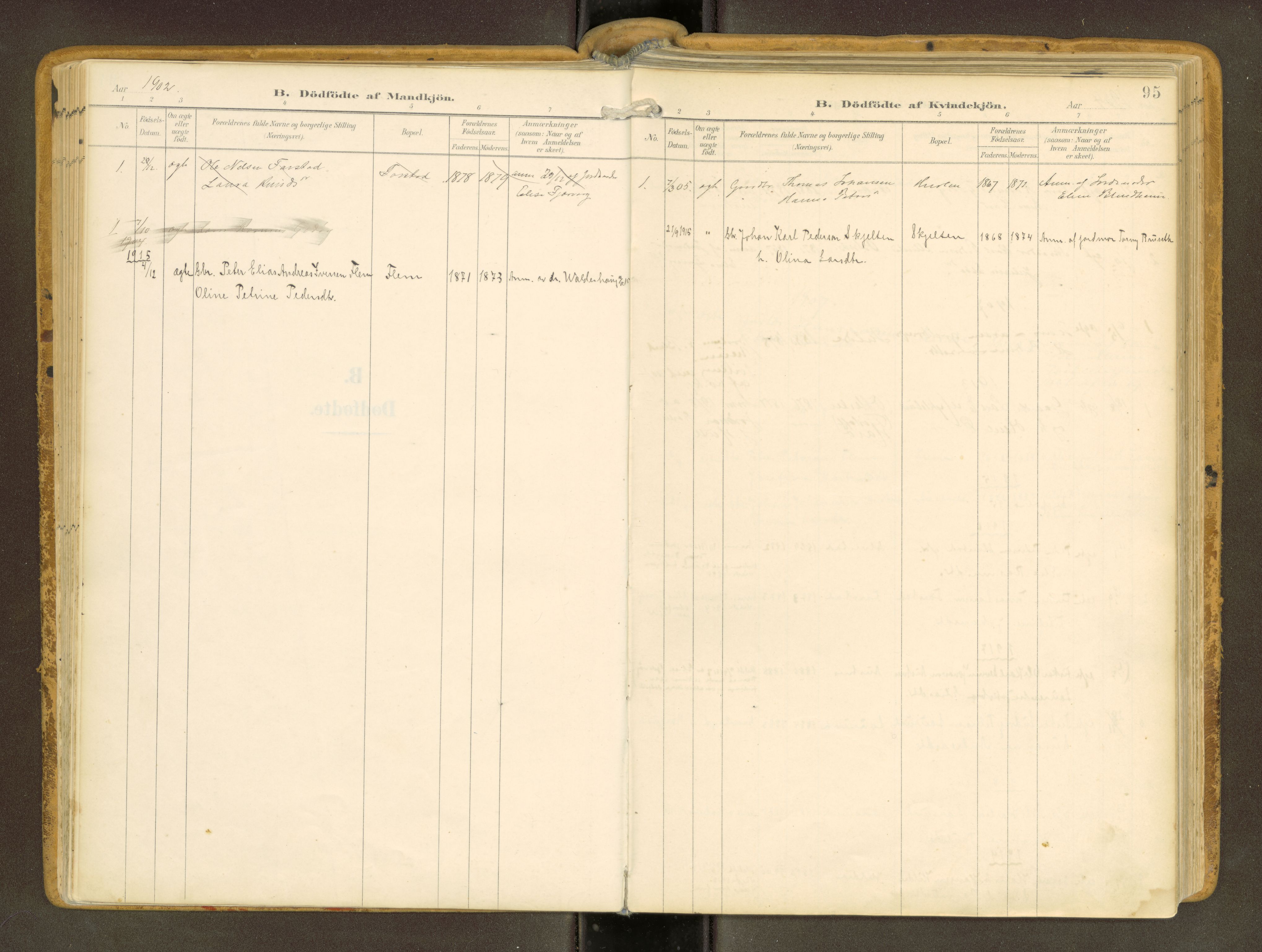 Ministerialprotokoller, klokkerbøker og fødselsregistre - Møre og Romsdal, SAT/A-1454/536/L0517: Parish register (official) no. 536A--, 1897-1917, p. 95