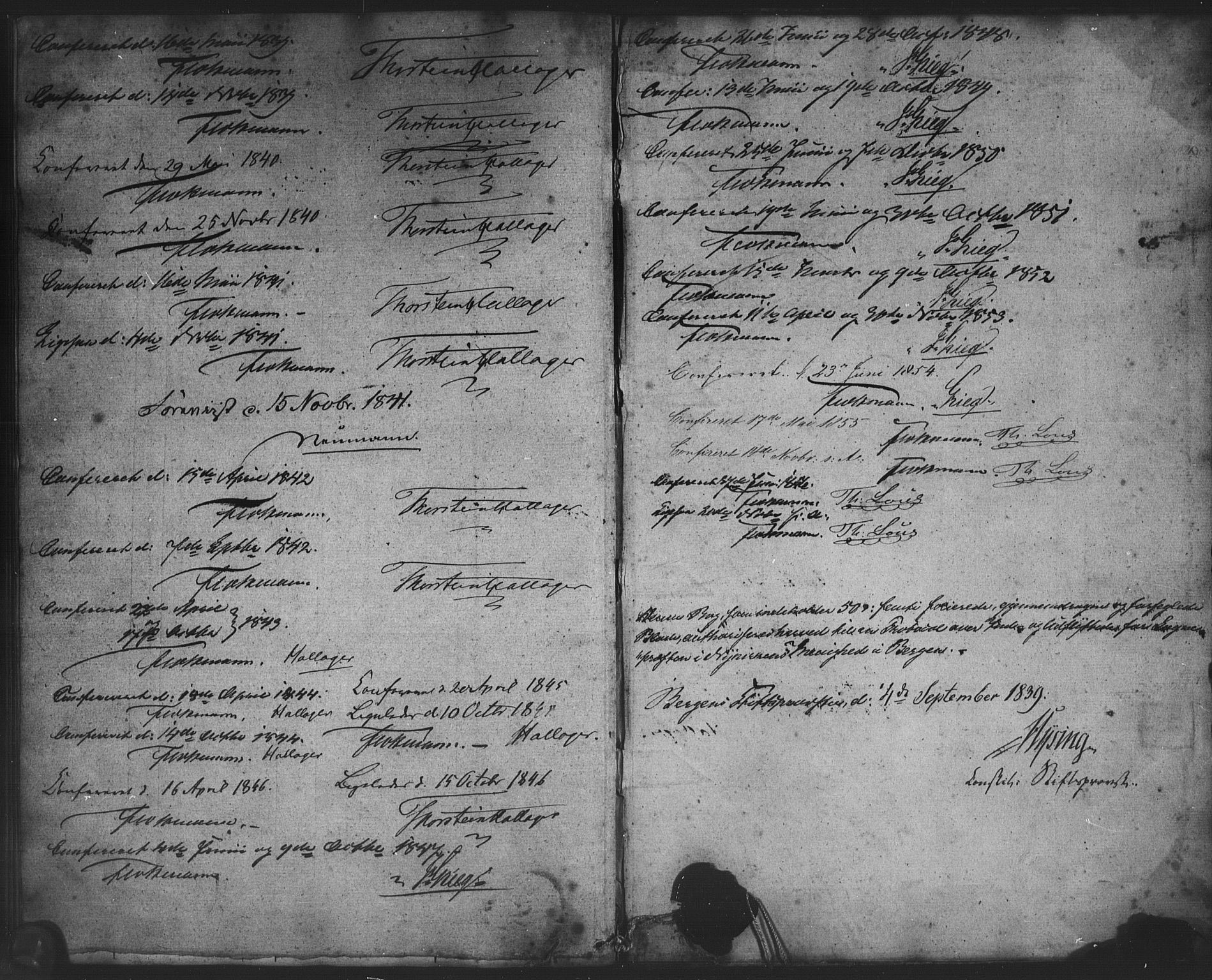 Nykirken Sokneprestembete, SAB/A-77101/H/Haa/L0049: Parish register (official) no. G 1, 1838-1860