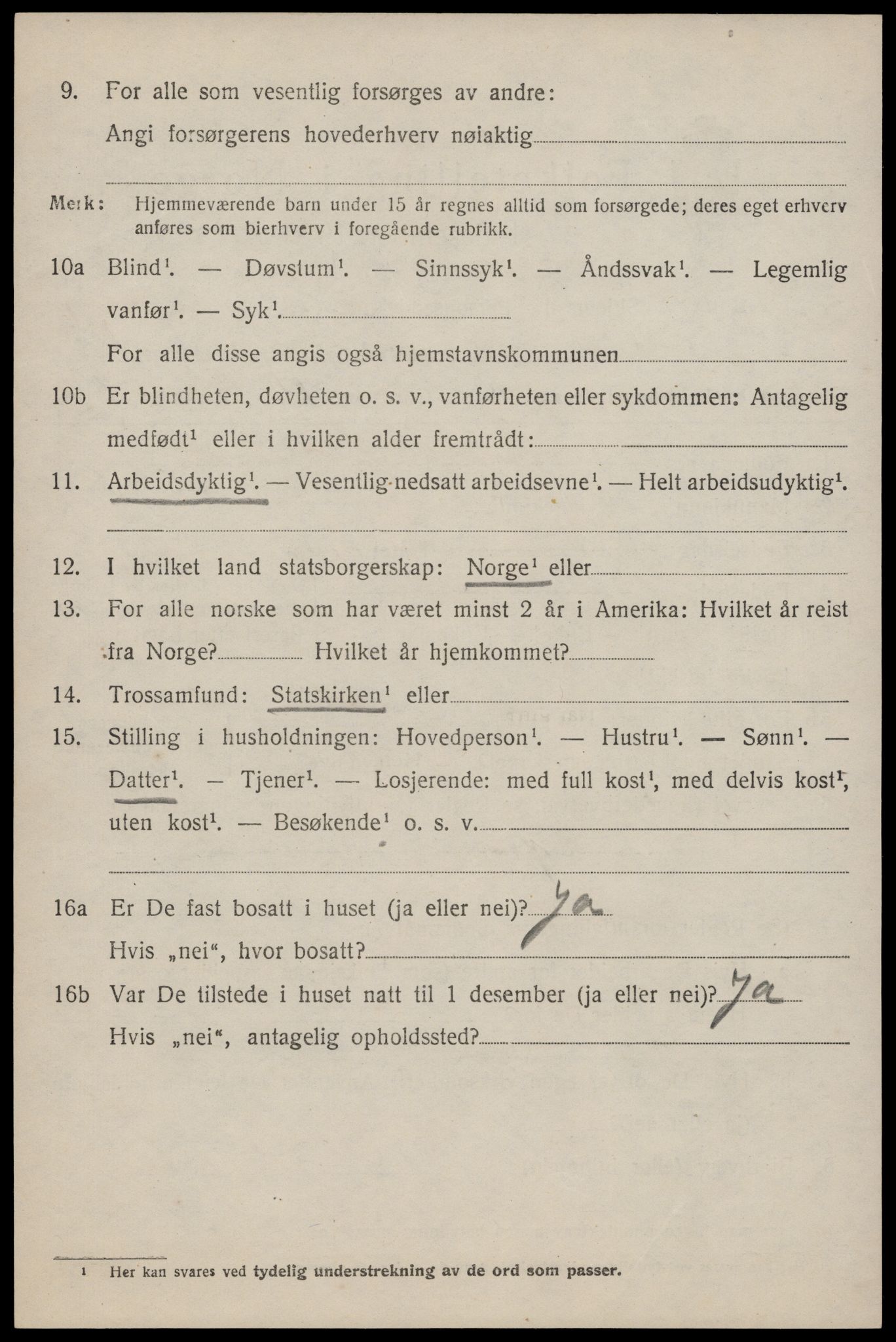 SAST, 1920 census for Håland, 1920, p. 9978