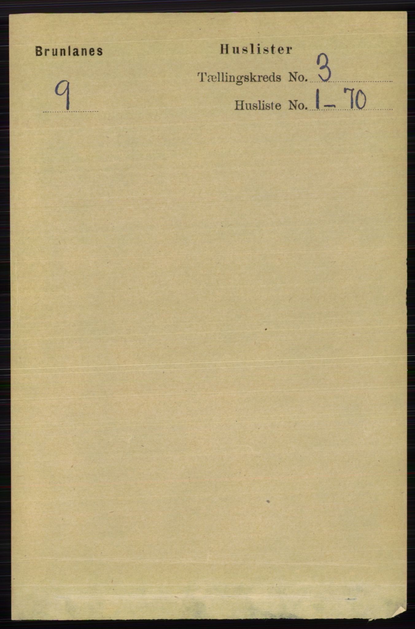 RA, 1891 census for 0726 Brunlanes, 1891, p. 1276