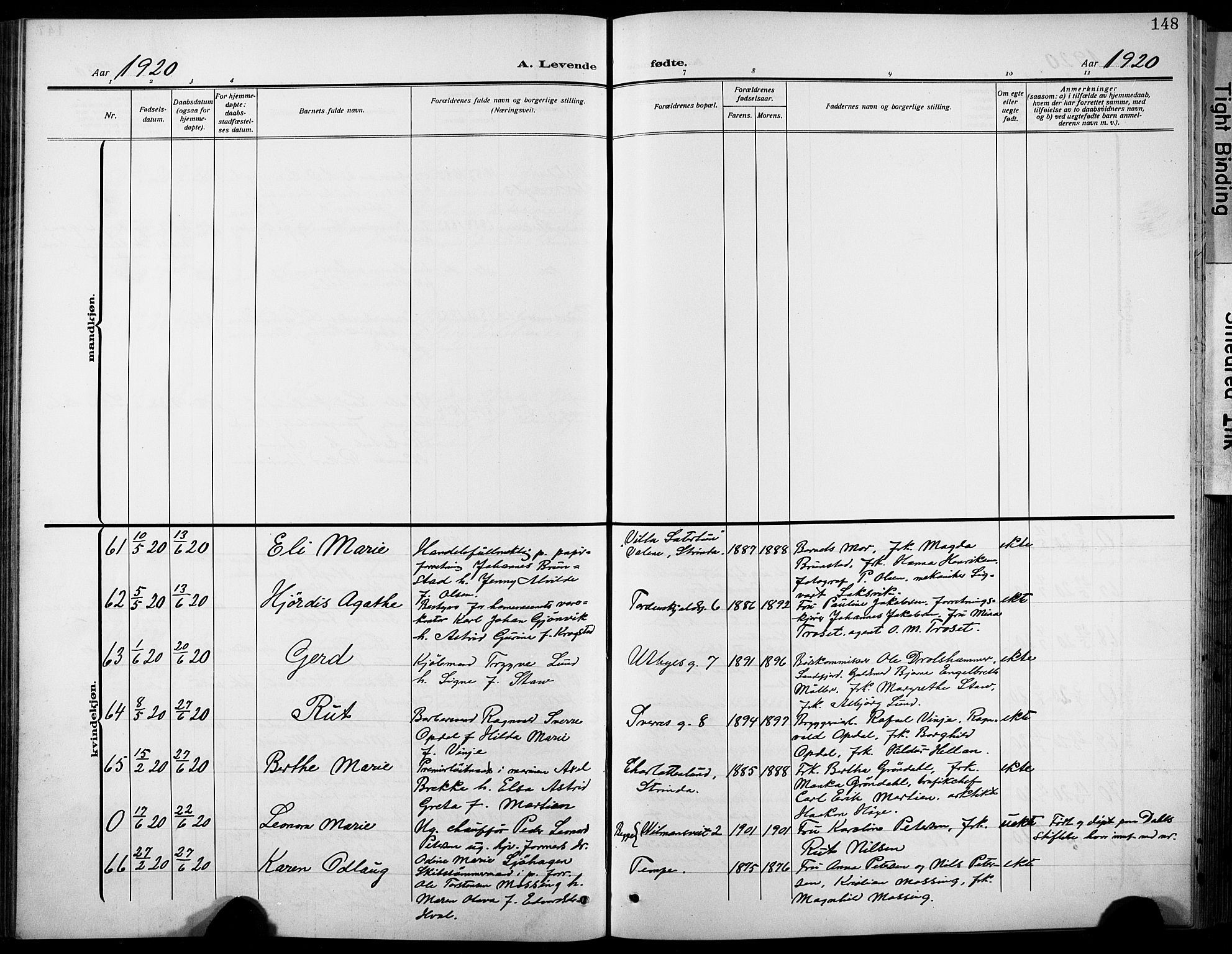 Ministerialprotokoller, klokkerbøker og fødselsregistre - Sør-Trøndelag, AV/SAT-A-1456/601/L0096: Parish register (copy) no. 601C14, 1911-1931, p. 148