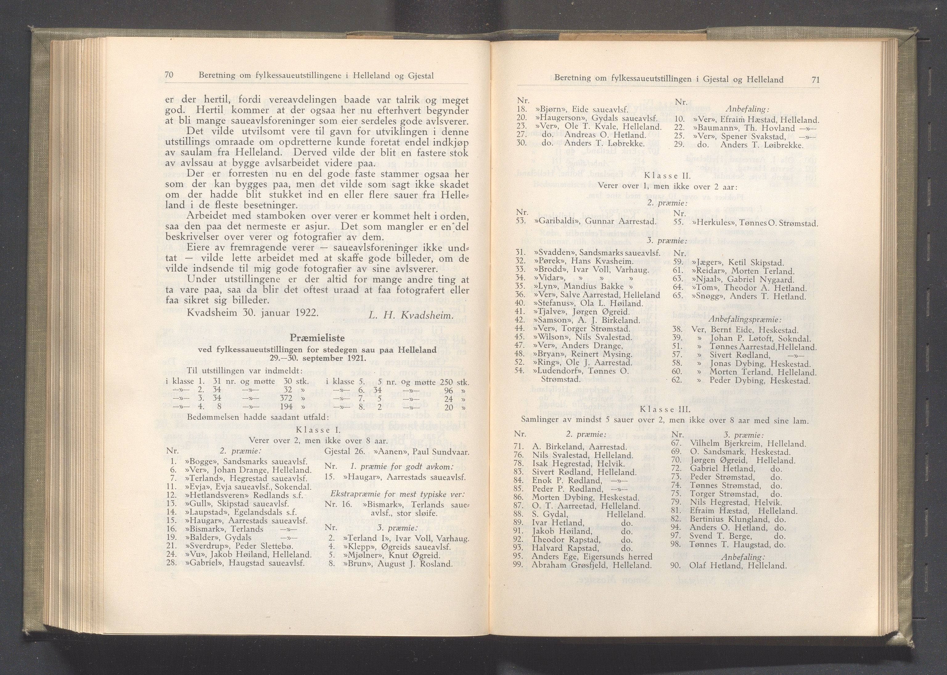 Rogaland fylkeskommune - Fylkesrådmannen , IKAR/A-900/A/Aa/Aaa/L0041: Møtebok , 1922, p. 70-71