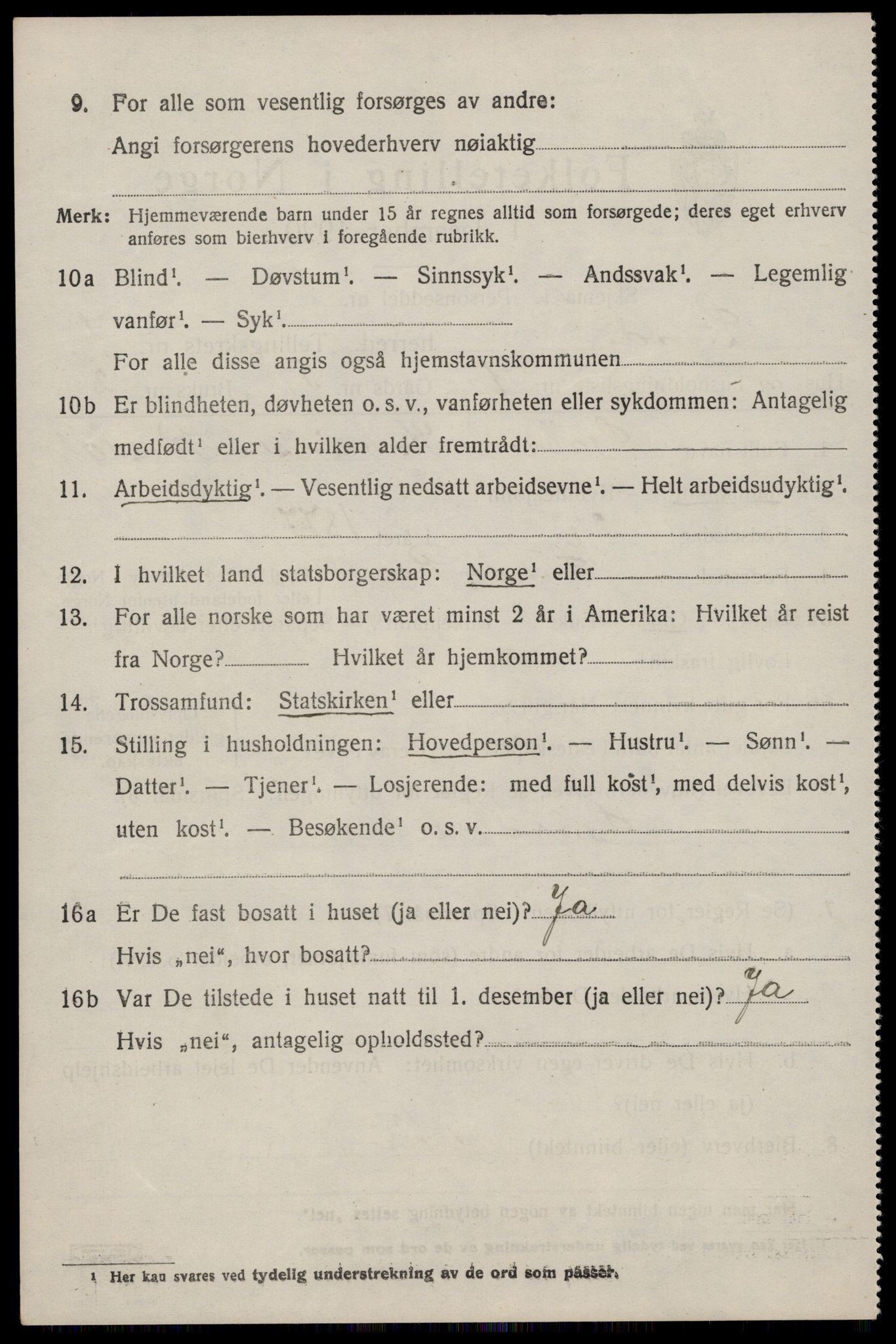 SAST, 1920 census for Lund, 1920, p. 4033