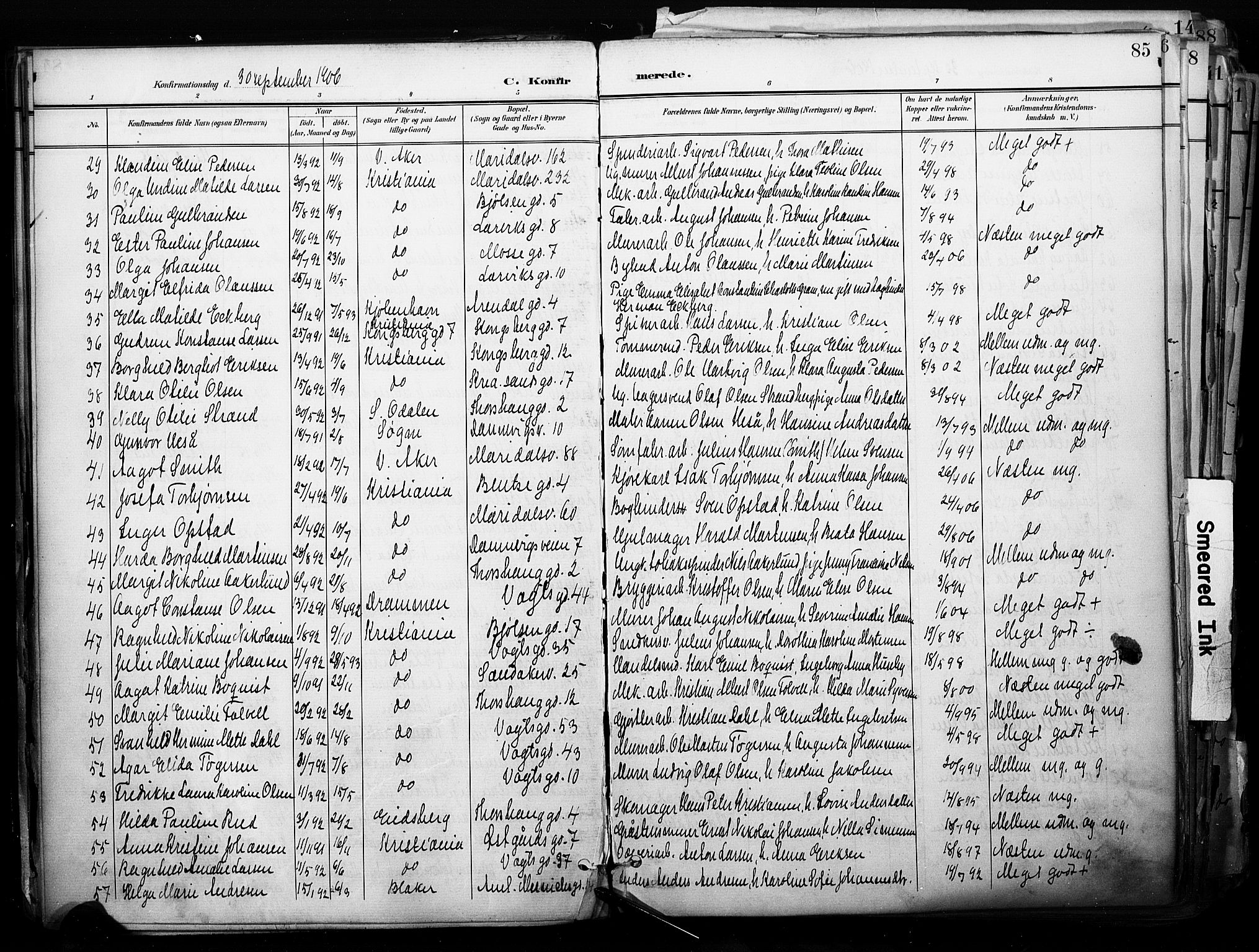 Sagene prestekontor Kirkebøker, AV/SAO-A-10796/F/L0005: Parish register (official) no. 5, 1898-1911, p. 85
