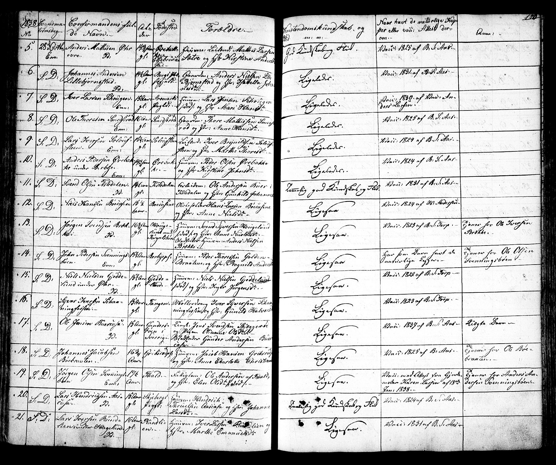 Idd prestekontor Kirkebøker, AV/SAO-A-10911/F/Fc/L0003: Parish register (official) no. III 3, 1832-1847, p. 170