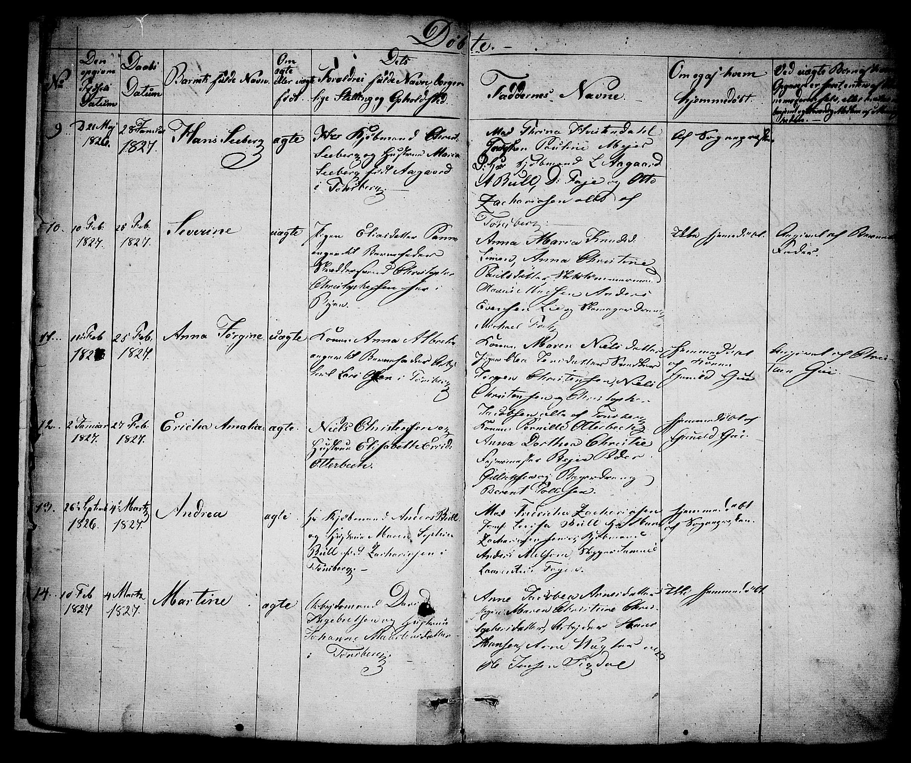 Tønsberg kirkebøker, SAKO/A-330/F/Fa/L0005: Parish register (official) no. I 5, 1827-1836, p. 4-5