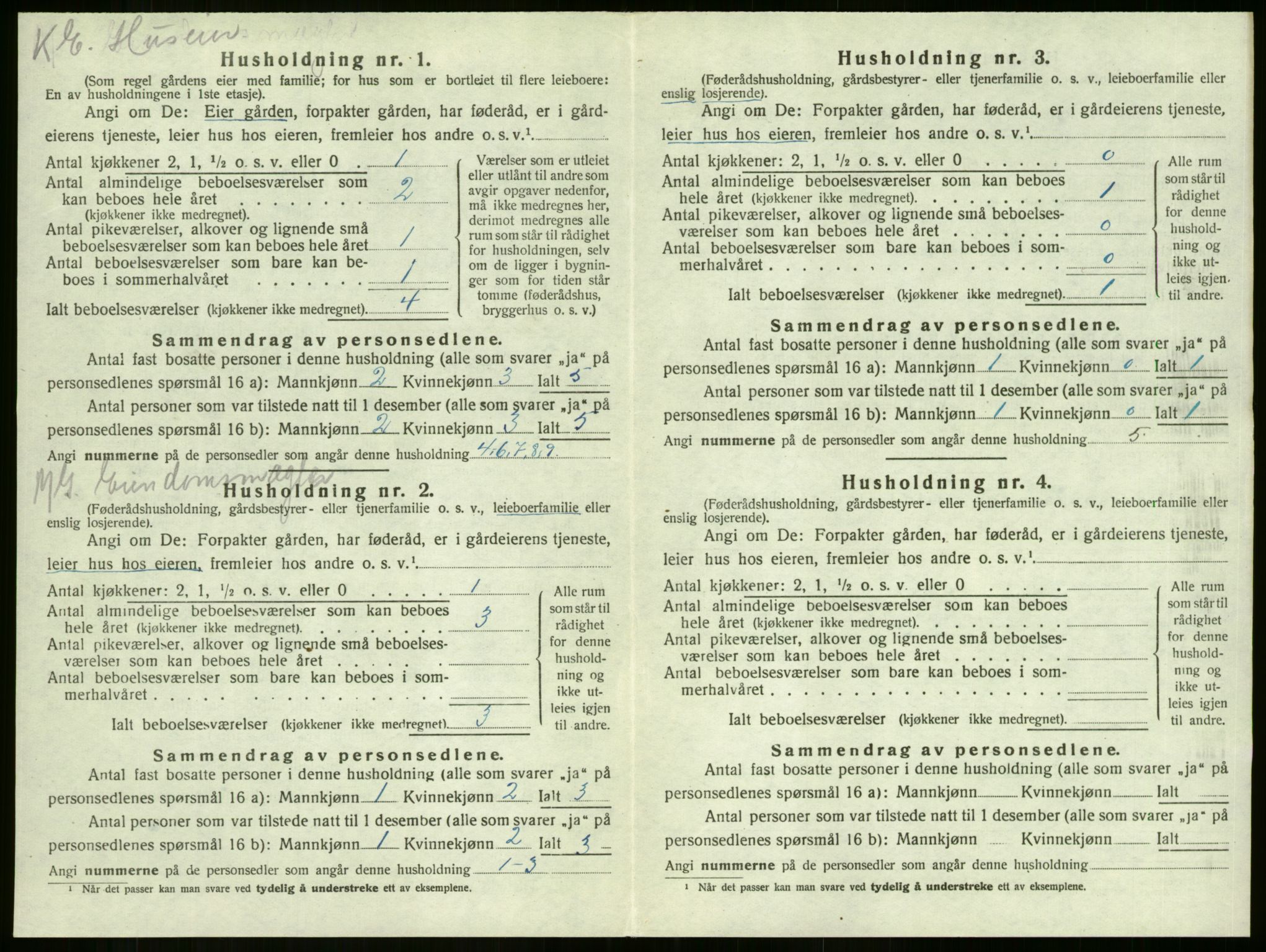 SAKO, 1920 census for Sandeherred, 1920, p. 3221