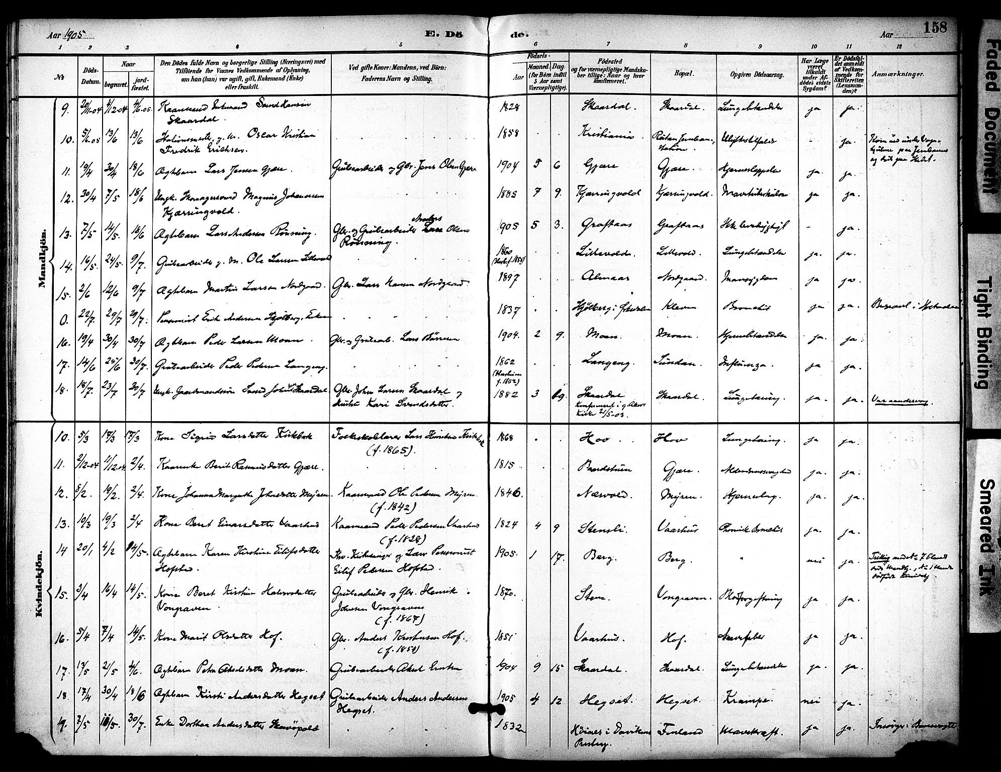 Ministerialprotokoller, klokkerbøker og fødselsregistre - Sør-Trøndelag, SAT/A-1456/686/L0984: Parish register (official) no. 686A02, 1891-1906, p. 158
