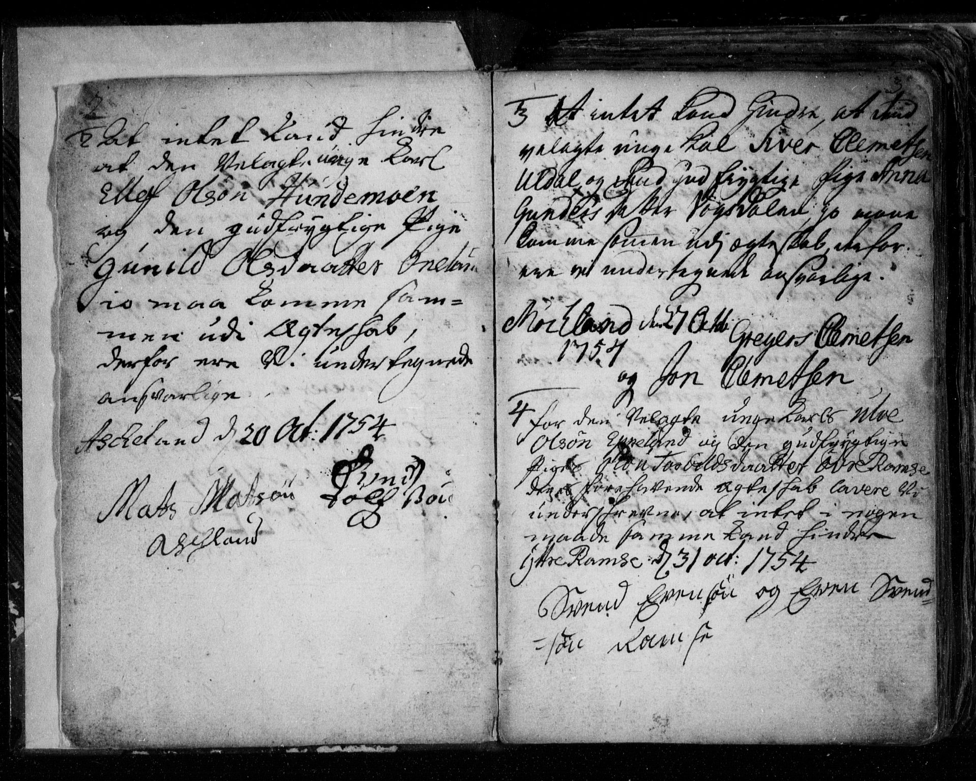 Åmli sokneprestkontor, AV/SAK-1111-0050/F/Fe/L0001: Best man's statements no. A VI 40, 1754-1799, p. 2-3