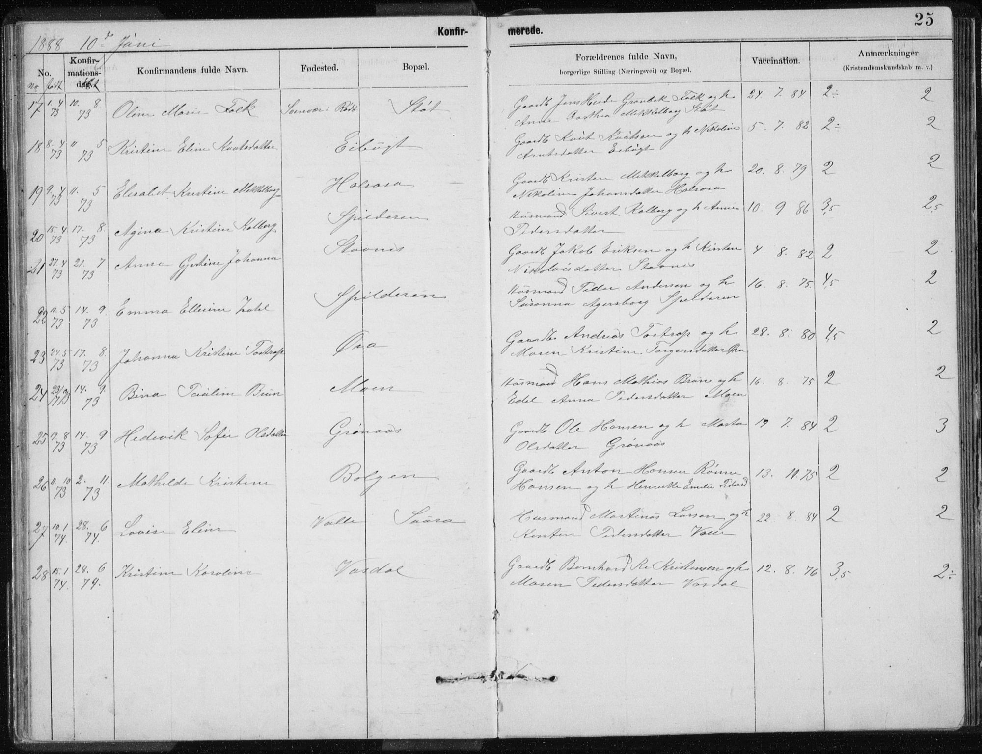 Ministerialprotokoller, klokkerbøker og fødselsregistre - Nordland, SAT/A-1459/843/L0637: Parish register (copy) no. 843C06, 1884-1908, p. 25