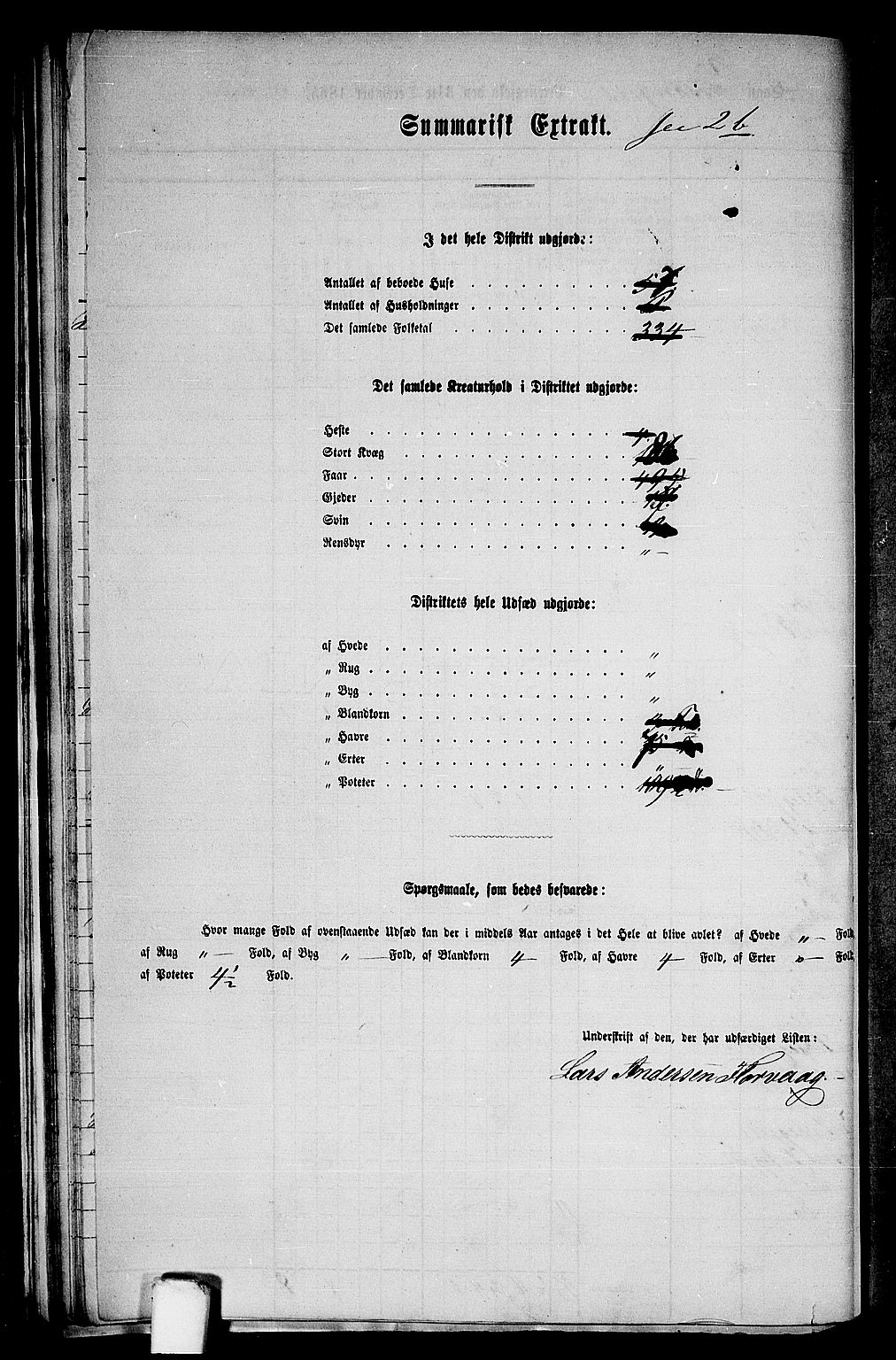 RA, 1865 census for Hosanger, 1865, p. 43