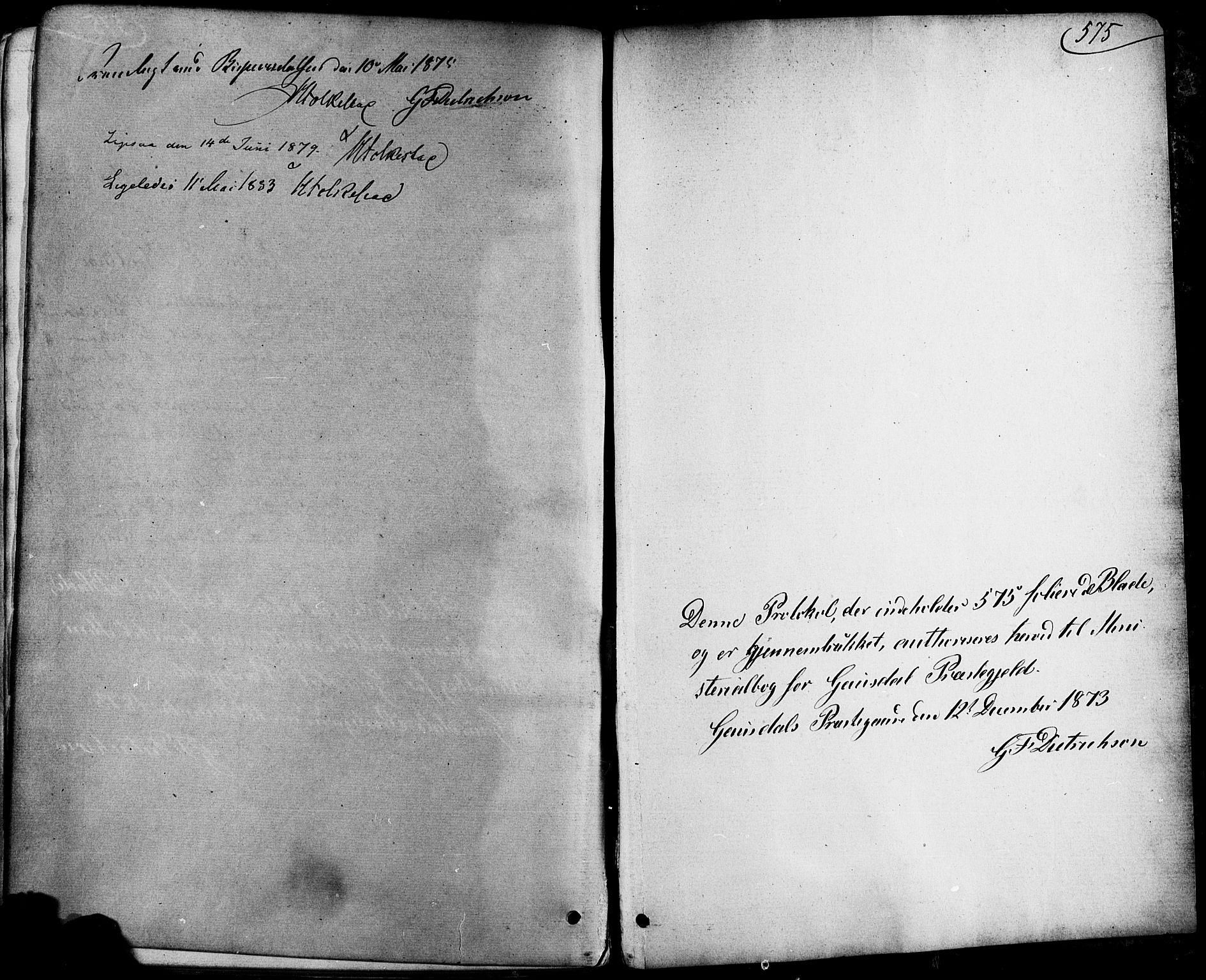 Østre Gausdal prestekontor, SAH/PREST-092/H/Ha/Haa/L0001: Parish register (official) no. 1, 1874-1886, p. 575