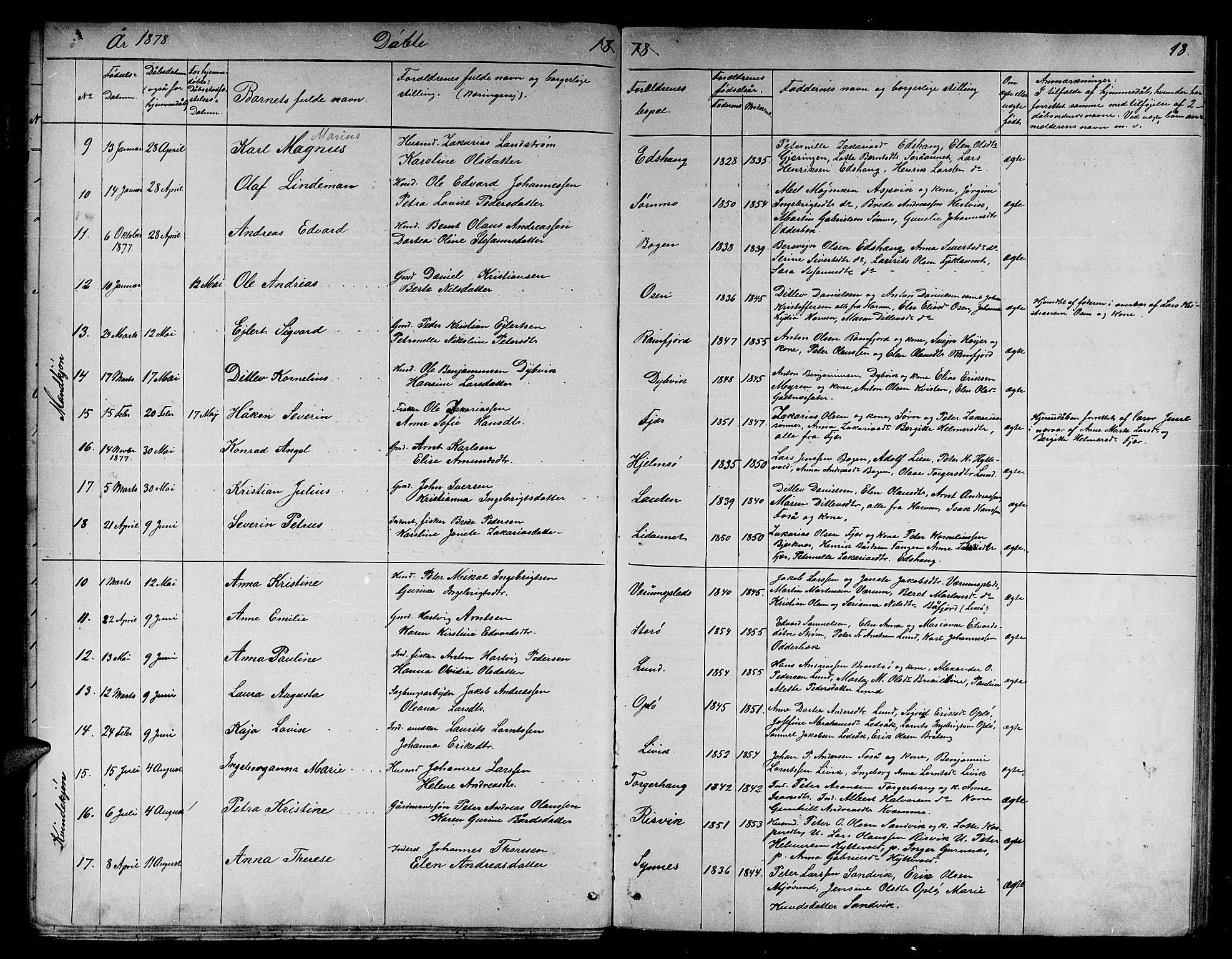 Ministerialprotokoller, klokkerbøker og fødselsregistre - Nord-Trøndelag, SAT/A-1458/780/L0650: Parish register (copy) no. 780C02, 1866-1884, p. 18