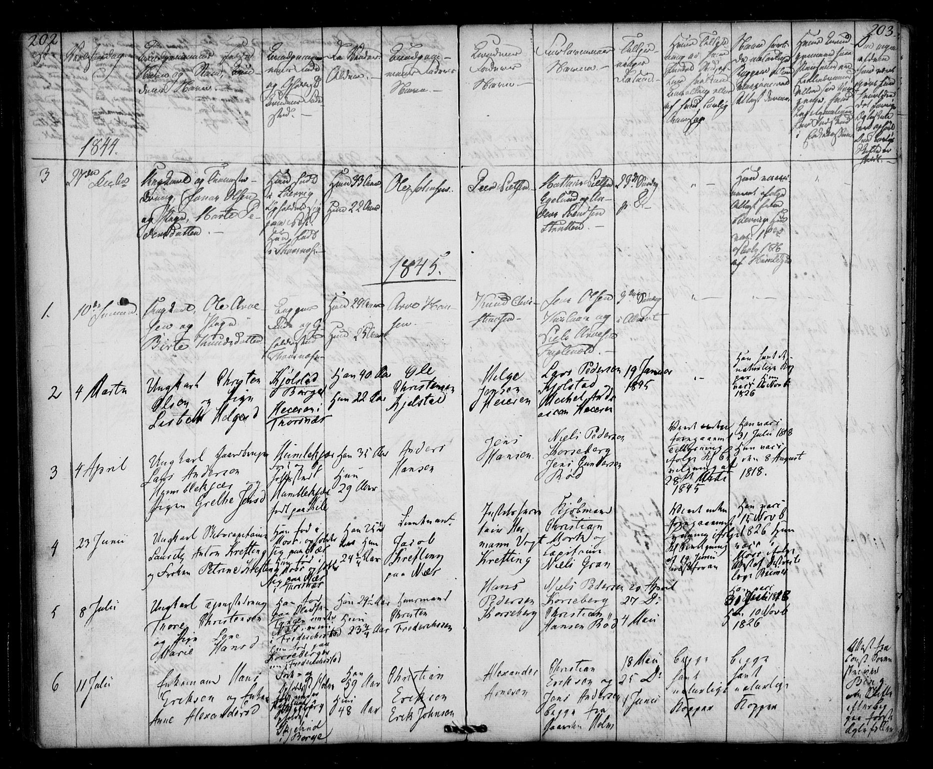 Borge prestekontor Kirkebøker, SAO/A-10903/F/Fb/L0001: Parish register (official) no. II 1, 1836-1852, p. 202-203