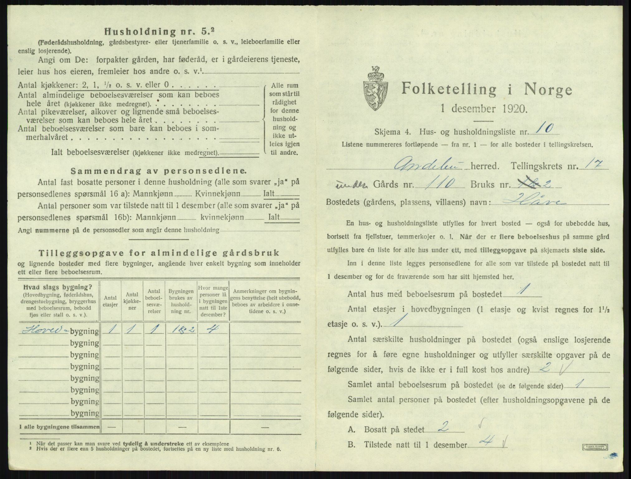 SAKO, 1920 census for Andebu, 1920, p. 935