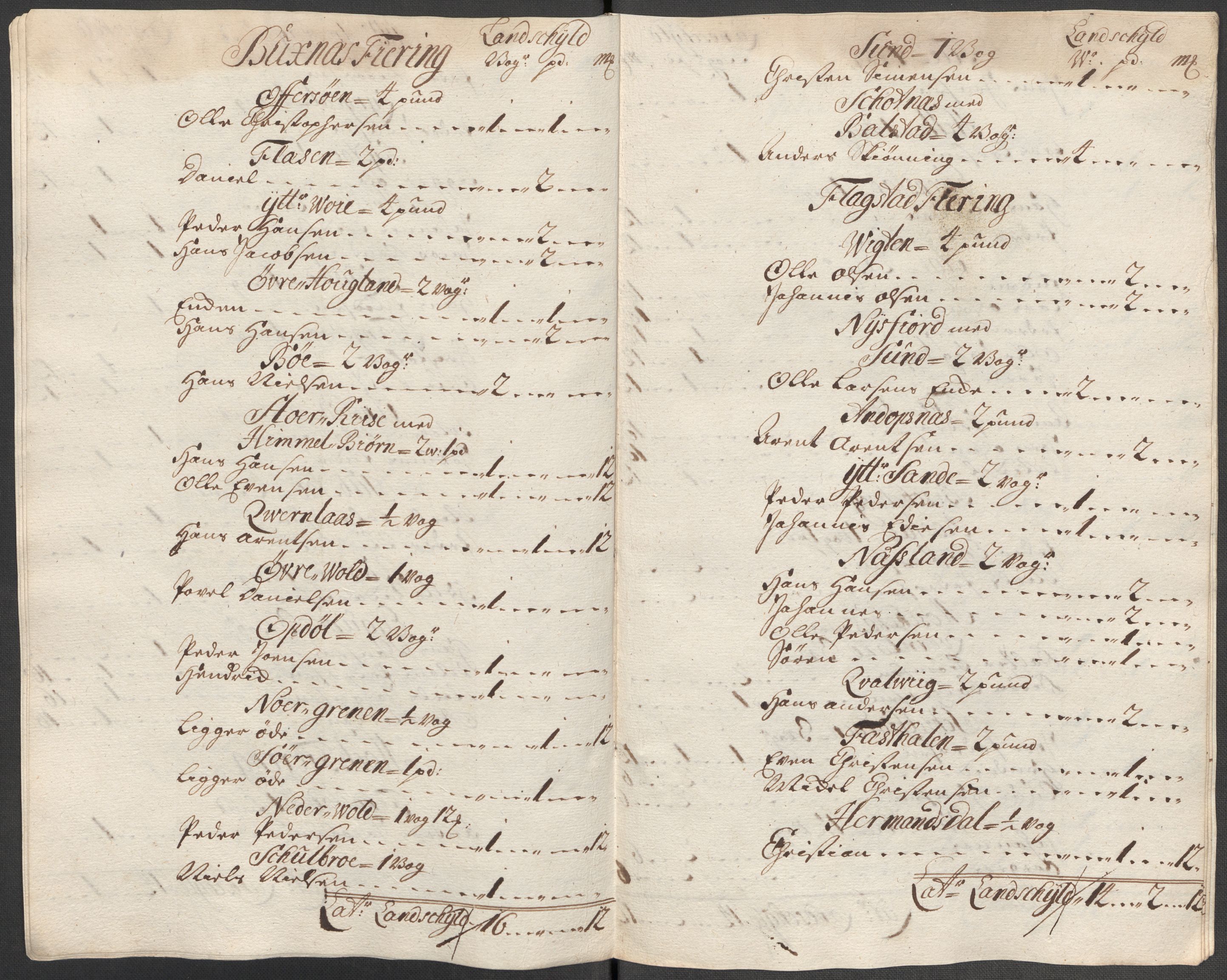 Rentekammeret inntil 1814, Reviderte regnskaper, Fogderegnskap, AV/RA-EA-4092/R67/L4683: Fogderegnskap Vesterålen, Andenes og Lofoten, 1717, p. 165