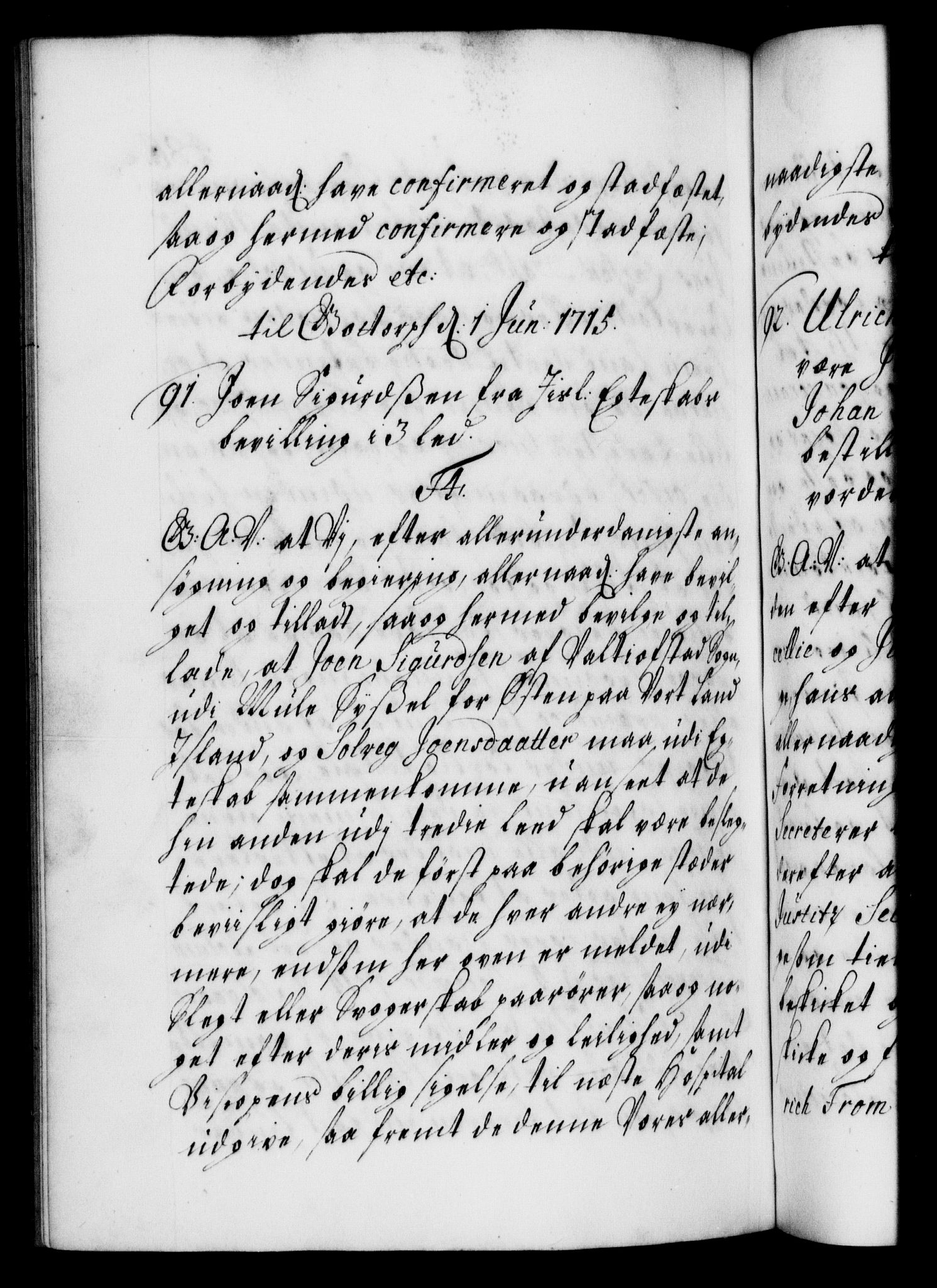 Danske Kanselli 1572-1799, AV/RA-EA-3023/F/Fc/Fca/Fcaa/L0021: Norske registre, 1712-1715, p. 486b