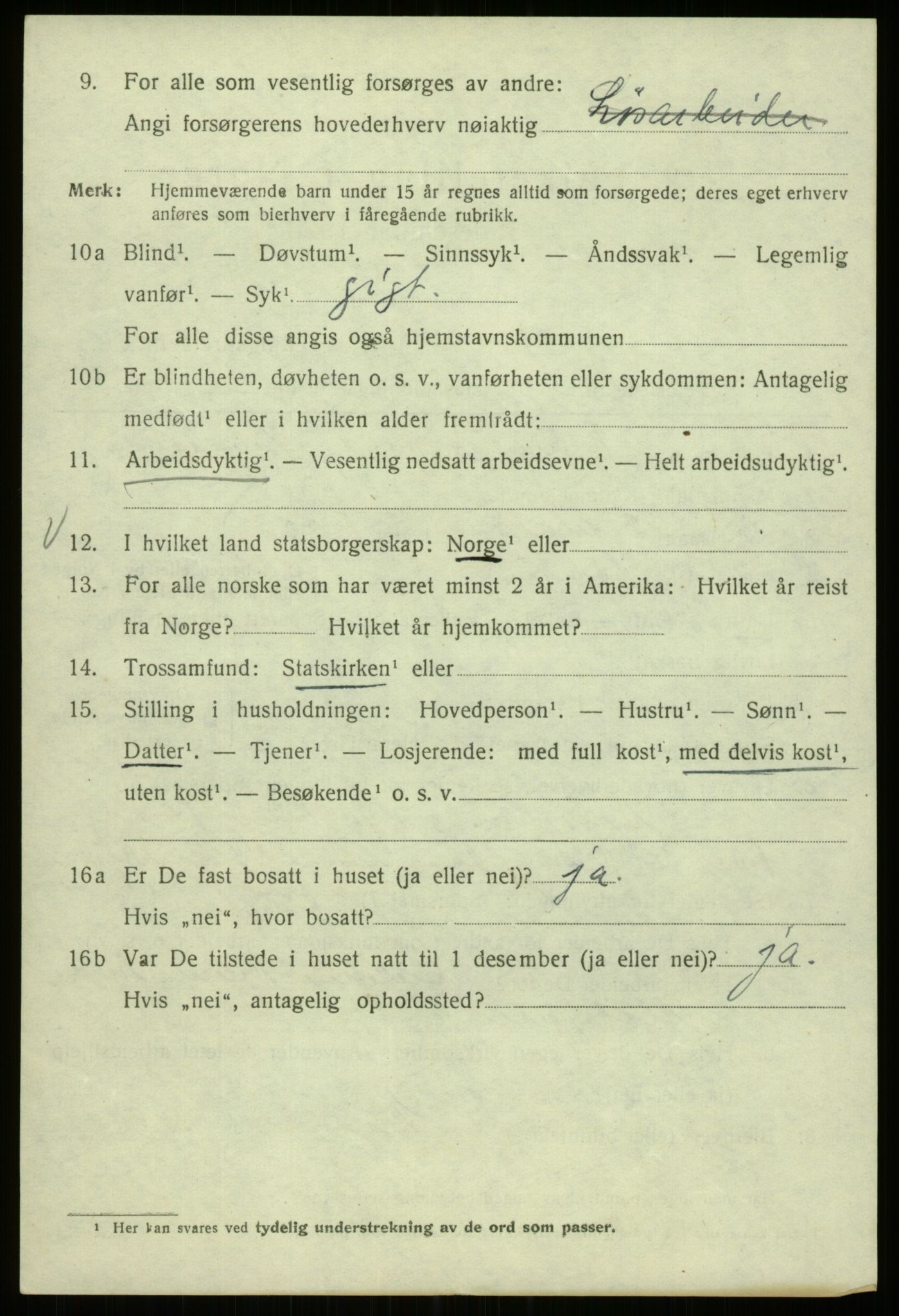 SAB, 1920 census for Bergen, 1920, p. 179777