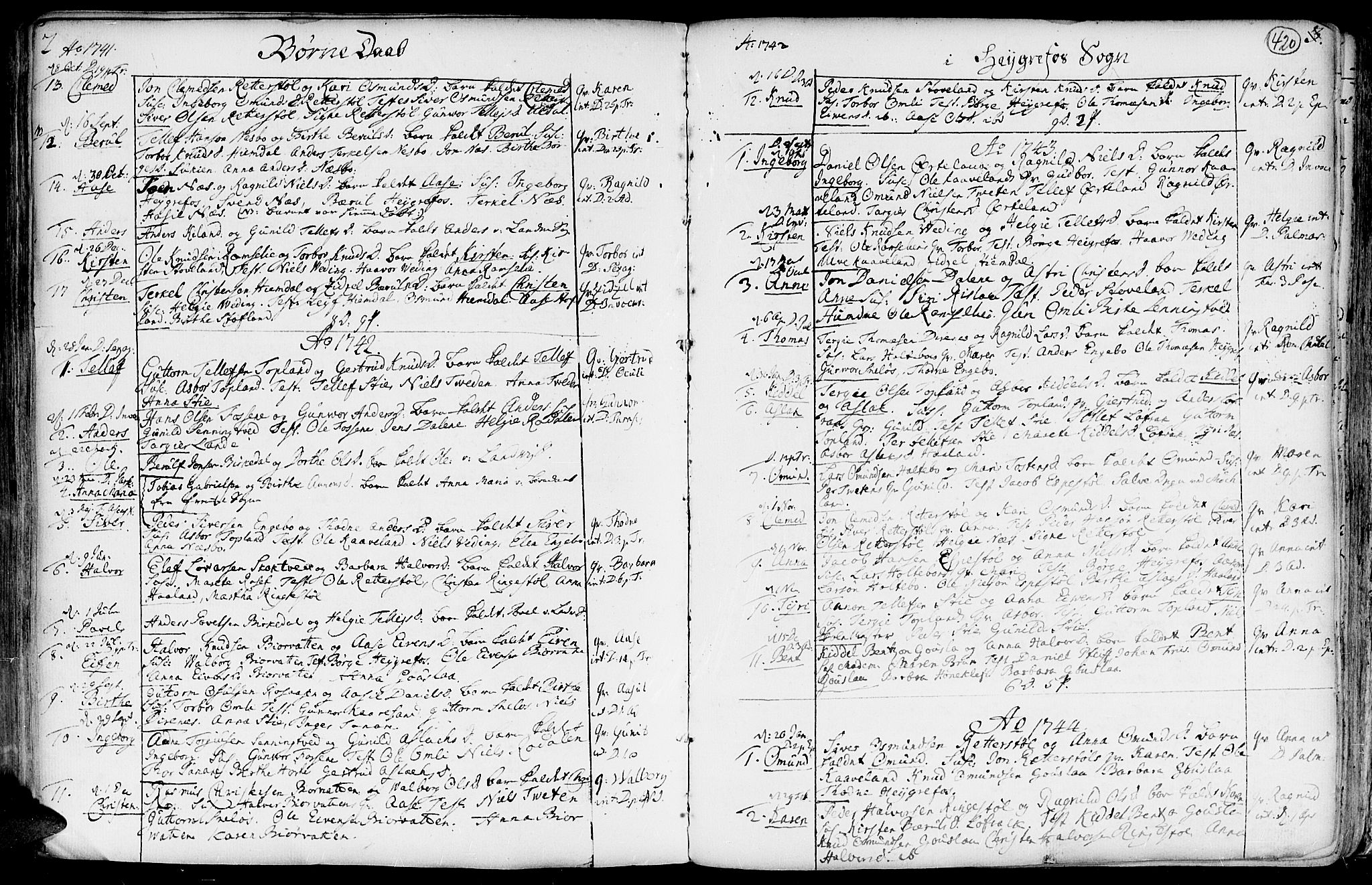 Hommedal sokneprestkontor, AV/SAK-1111-0023/F/Fa/Fab/L0002: Parish register (official) no. A 2 /3, 1740-1821, p. 420