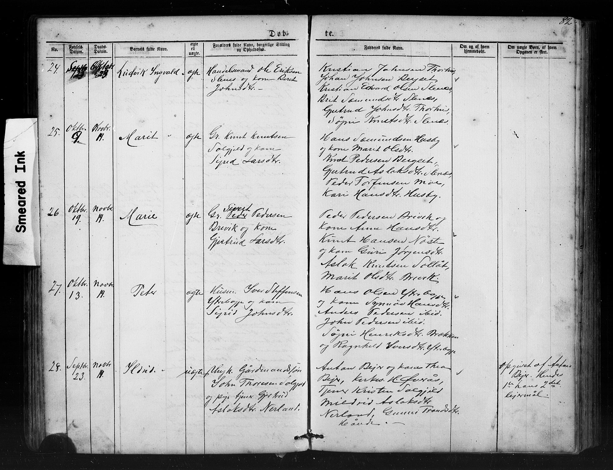 Ministerialprotokoller, klokkerbøker og fødselsregistre - Møre og Romsdal, AV/SAT-A-1454/552/L0638: Parish register (copy) no. 552C01, 1867-1902, p. 82