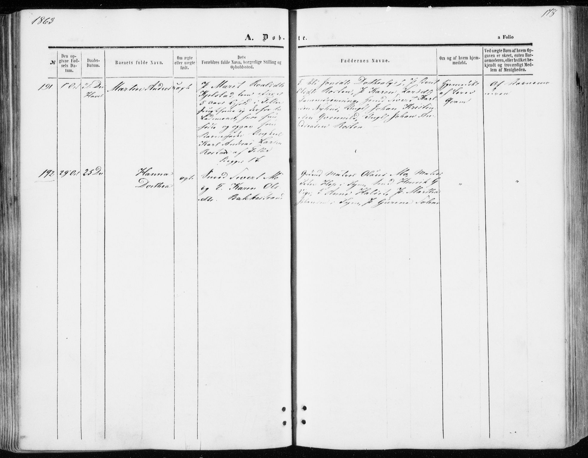 Ministerialprotokoller, klokkerbøker og fødselsregistre - Sør-Trøndelag, SAT/A-1456/606/L0292: Parish register (official) no. 606A07, 1856-1865, p. 178