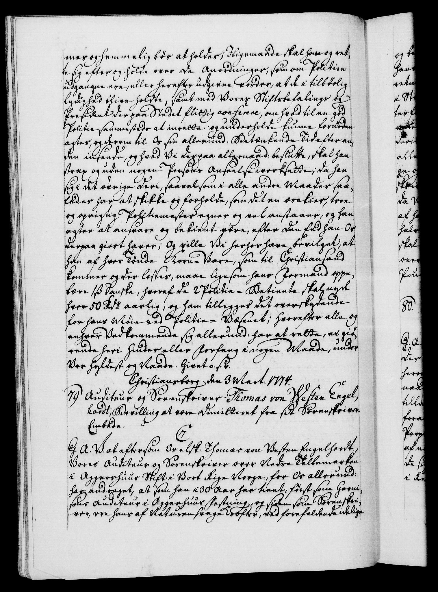 Danske Kanselli 1572-1799, RA/EA-3023/F/Fc/Fca/Fcaa/L0046: Norske registre, 1773-1775, p. 365b
