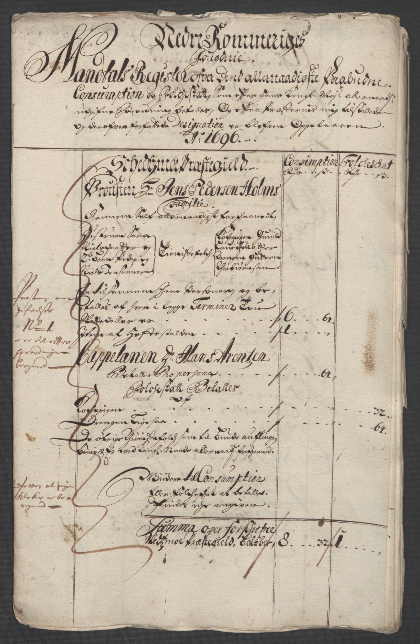 Rentekammeret inntil 1814, Reviderte regnskaper, Fogderegnskap, AV/RA-EA-4092/R11/L0580: Fogderegnskap Nedre Romerike, 1696-1697, p. 168