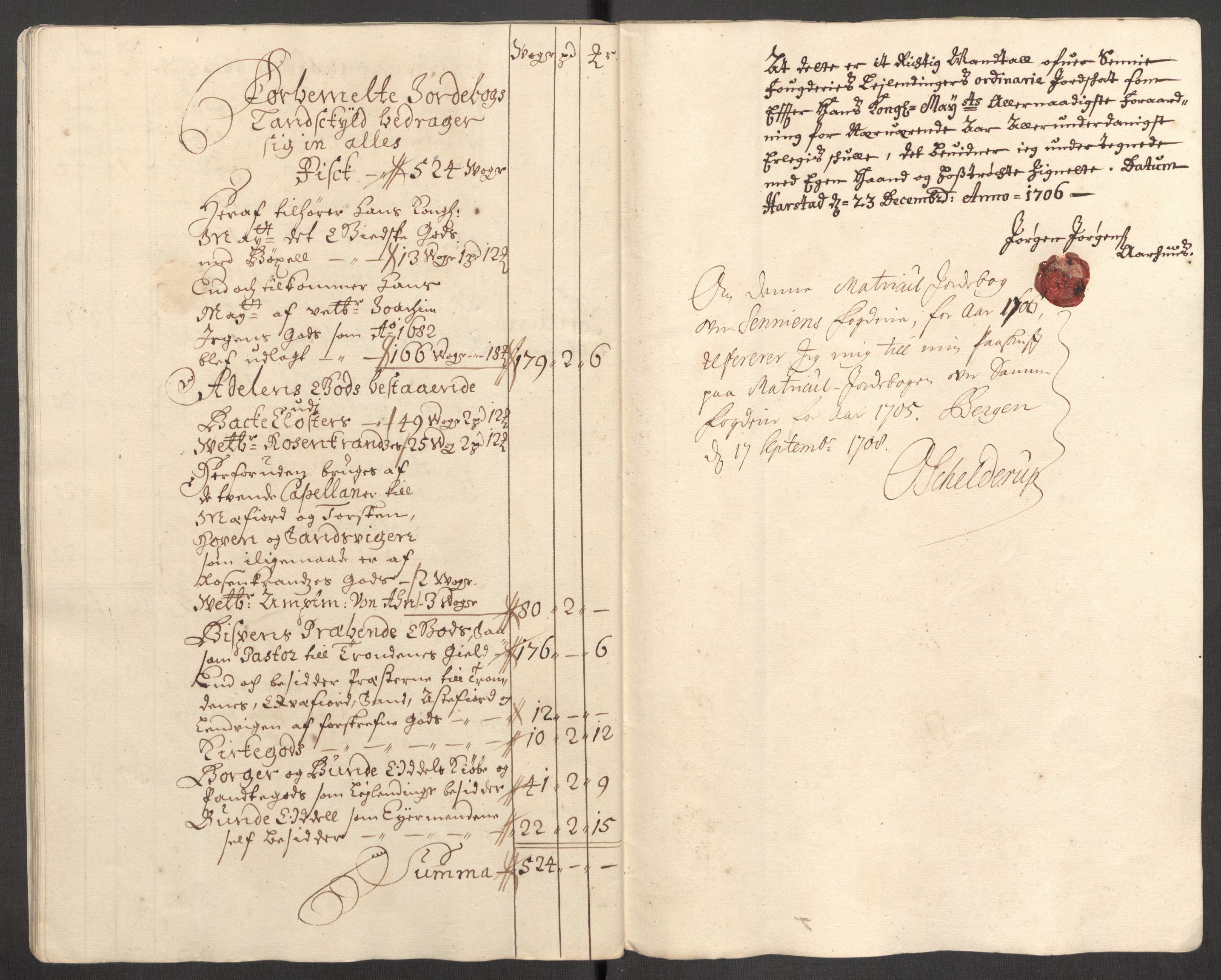 Rentekammeret inntil 1814, Reviderte regnskaper, Fogderegnskap, AV/RA-EA-4092/R68/L4756: Fogderegnskap Senja og Troms, 1705-1707, p. 119