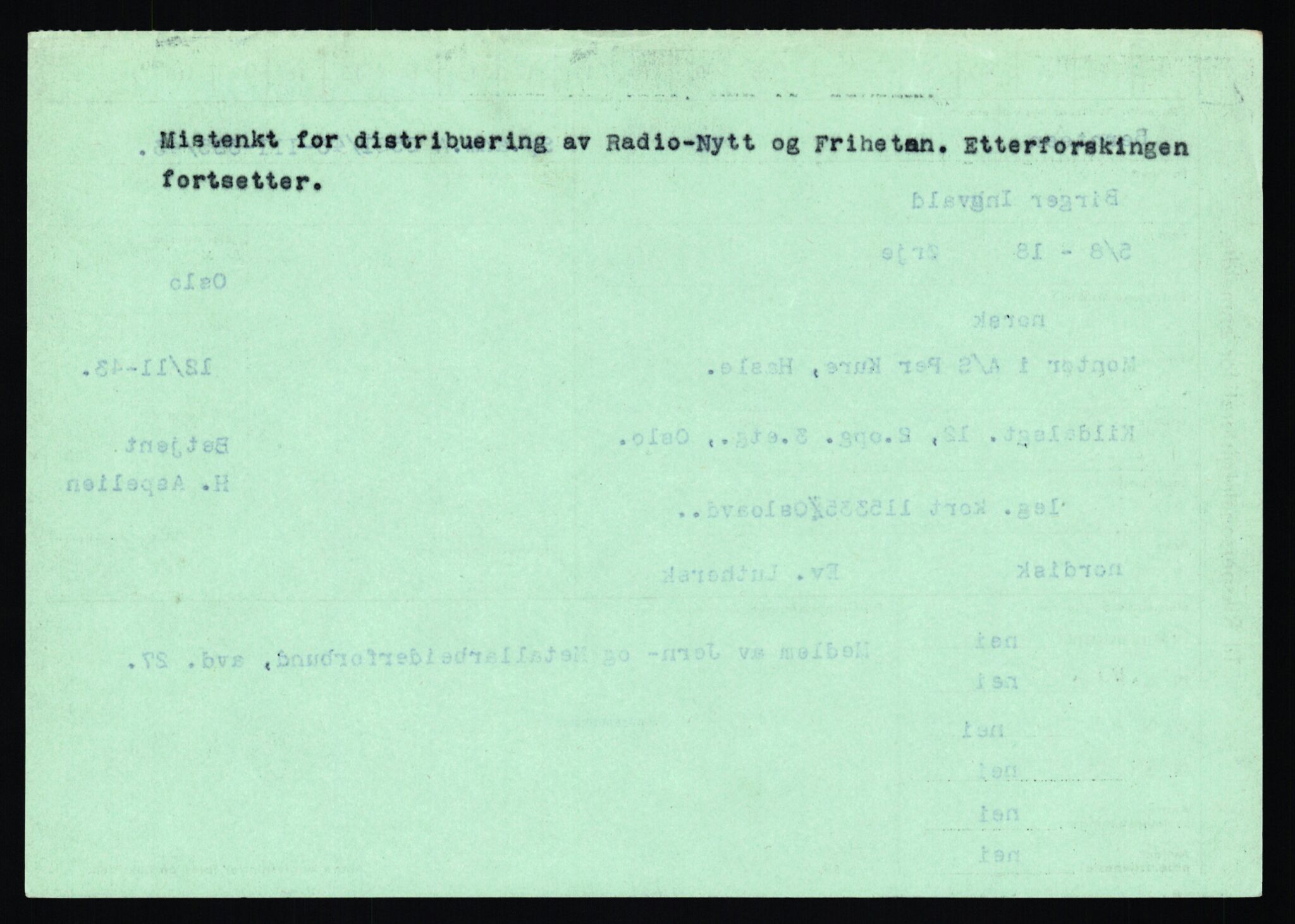 Statspolitiet - Hovedkontoret / Osloavdelingen, AV/RA-S-1329/C/Ca/L0002: Arneberg - Brand, 1943-1945, p. 2990