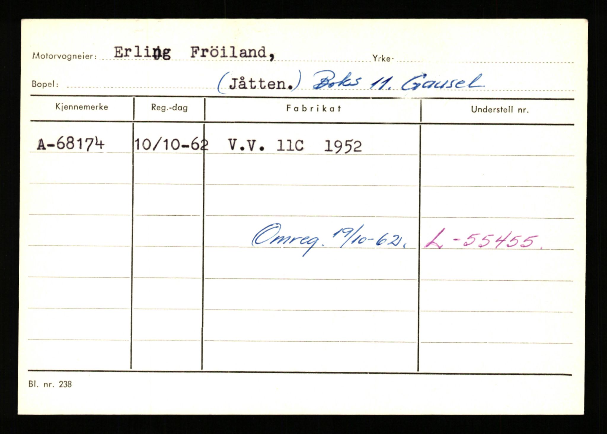 Stavanger trafikkstasjon, AV/SAST-A-101942/0/G/L0008: Registreringsnummer: 67519 - 84533, 1930-1971, p. 49