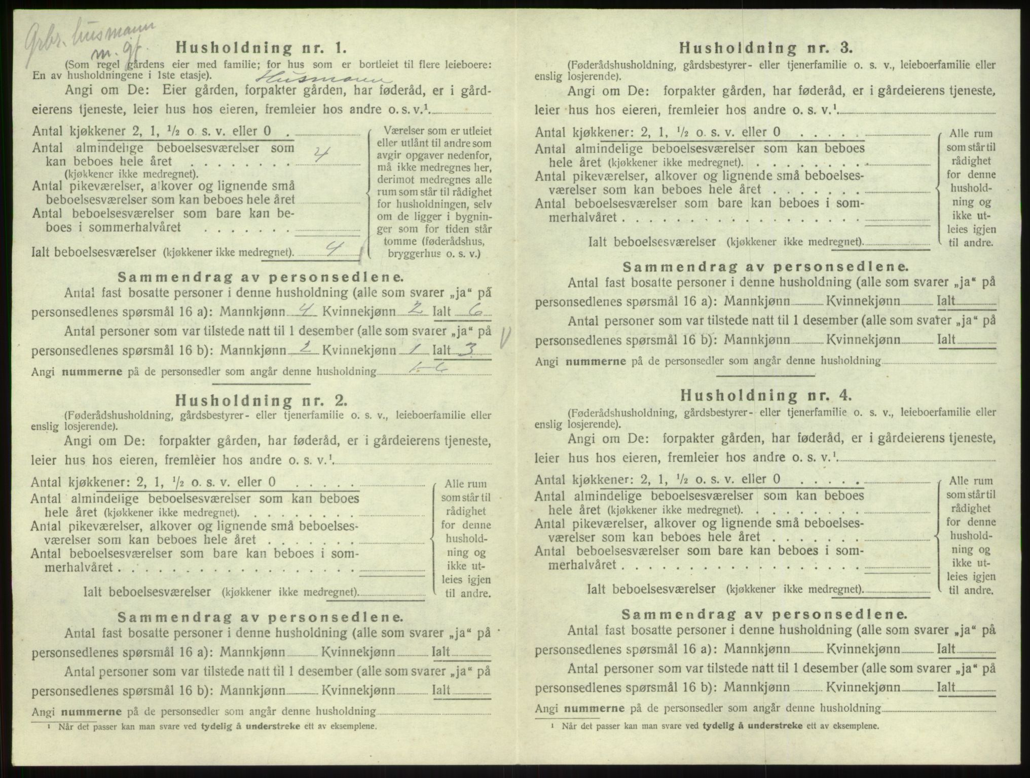 SAB, 1920 census for Lavik, 1920, p. 76