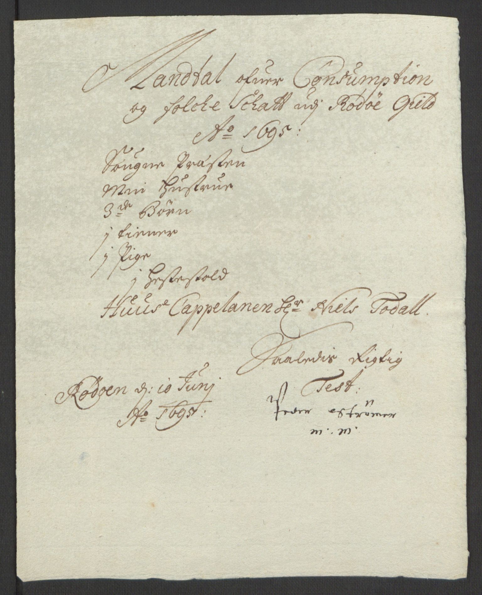 Rentekammeret inntil 1814, Reviderte regnskaper, Fogderegnskap, RA/EA-4092/R65/L4505: Fogderegnskap Helgeland, 1693-1696, p. 390