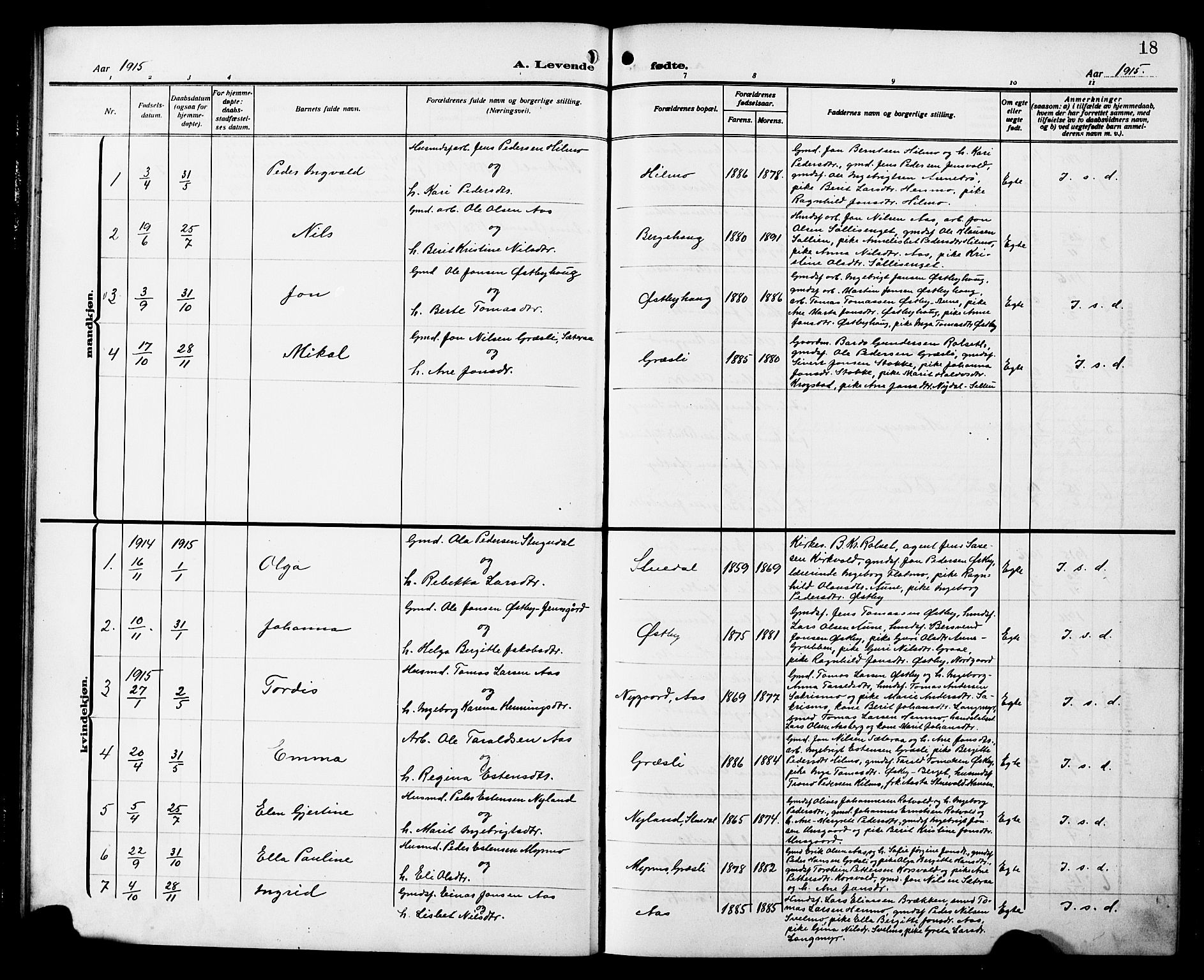 Ministerialprotokoller, klokkerbøker og fødselsregistre - Sør-Trøndelag, SAT/A-1456/698/L1168: Parish register (copy) no. 698C05, 1908-1930, p. 18
