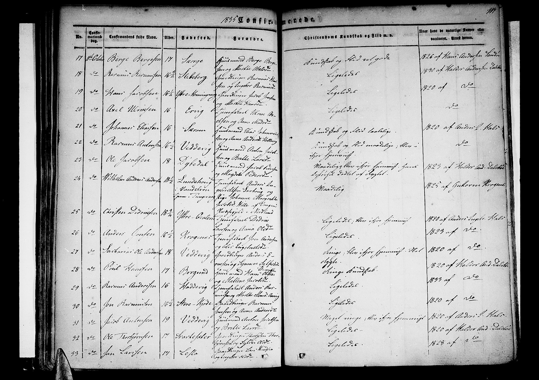 Selje sokneprestembete, AV/SAB-A-99938/H/Ha/Haa/Haaa: Parish register (official) no. A 9, 1829-1844, p. 117