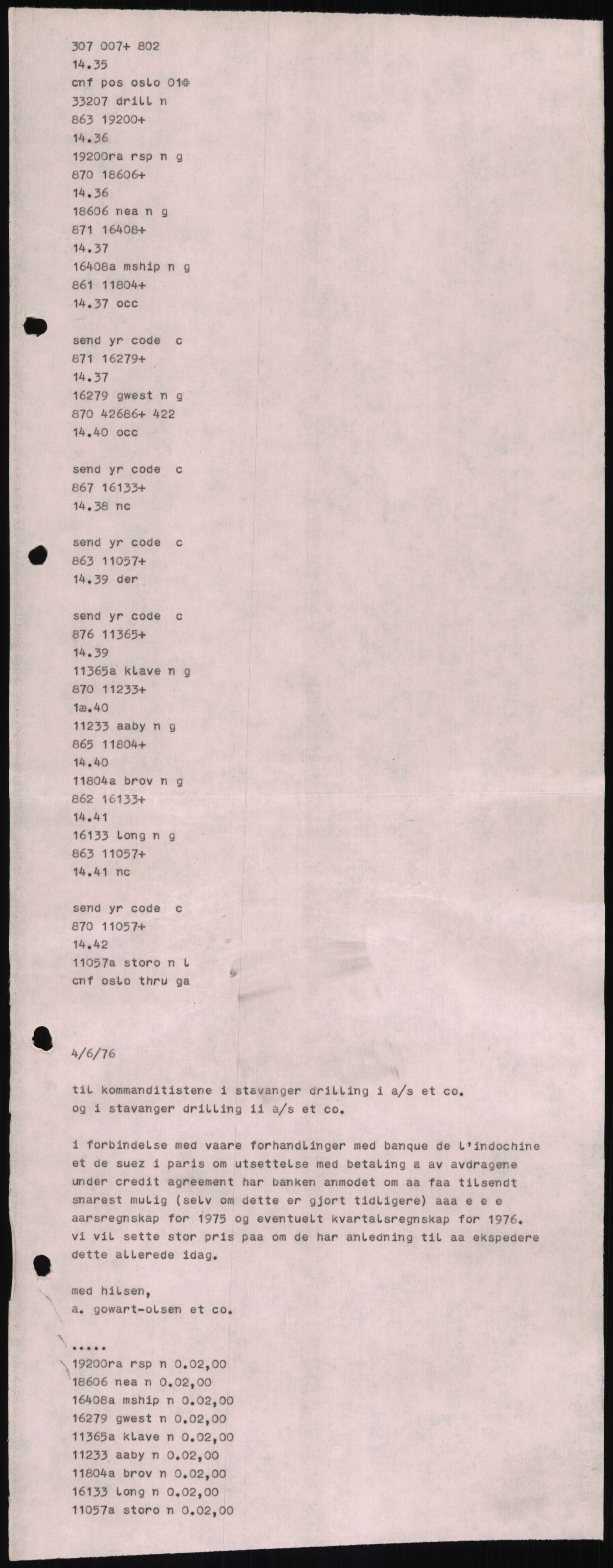 Pa 1503 - Stavanger Drilling AS, AV/SAST-A-101906/D/L0006: Korrespondanse og saksdokumenter, 1974-1984, p. 1199