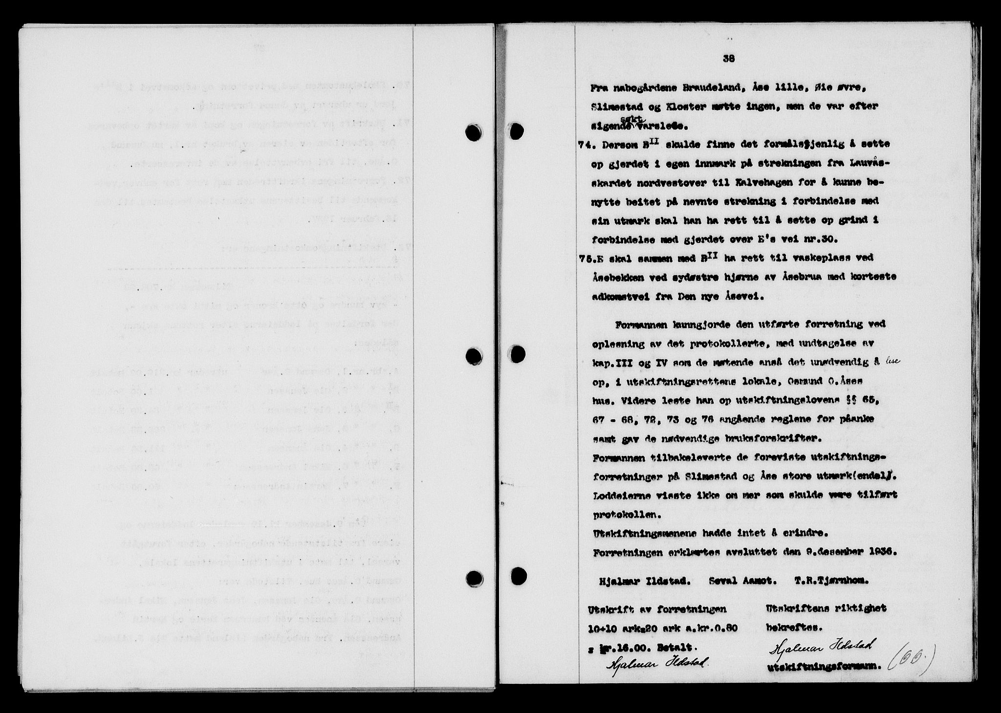 Flekkefjord sorenskriveri, SAK/1221-0001/G/Gb/Gba/L0053: Mortgage book no. A-1, 1936-1937, Diary no: : 133/1937
