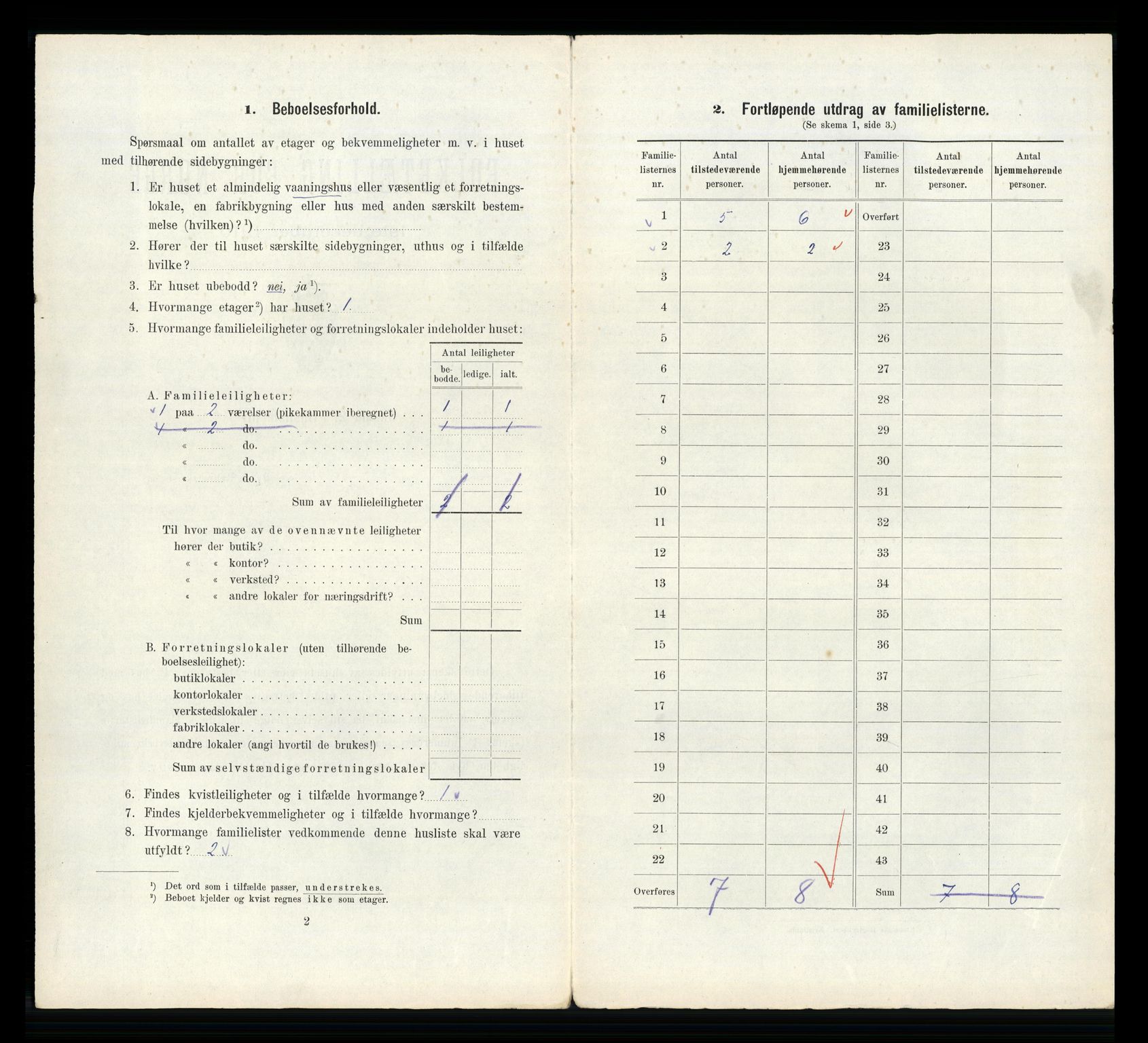 RA, 1910 census for Brevik, 1910, p. 1595