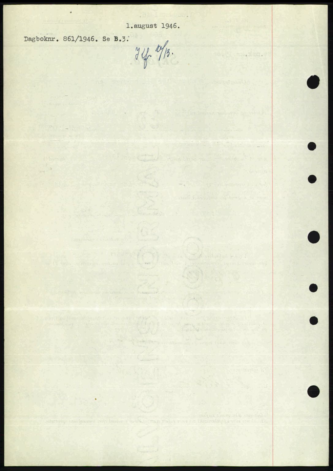 Nedenes sorenskriveri, AV/SAK-1221-0006/G/Gb/Gba/L0055: Mortgage book no. A7, 1946-1946, Diary no: : 861/1946