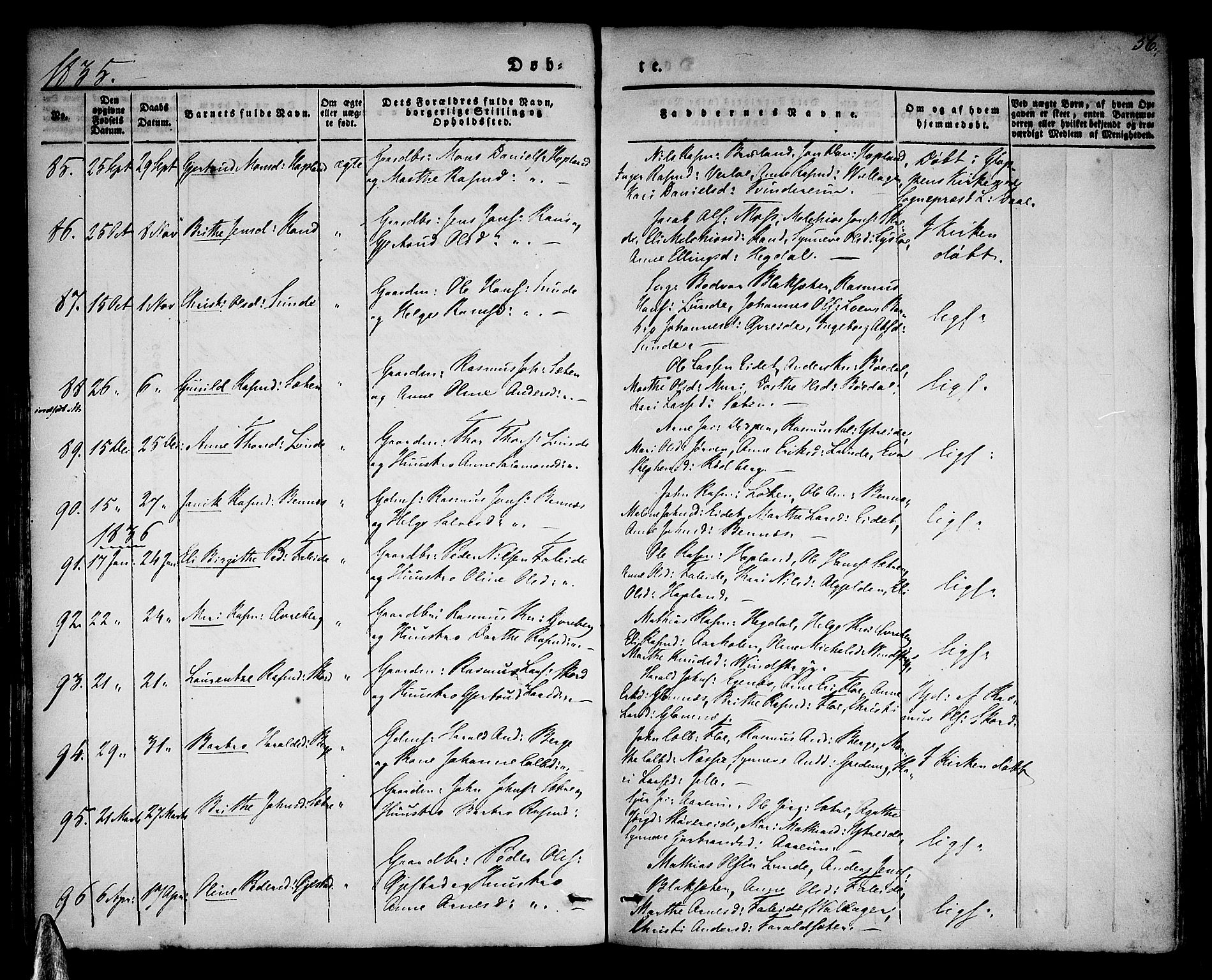 Stryn Sokneprestembete, AV/SAB-A-82501: Parish register (official) no. A 1, 1832-1845, p. 56