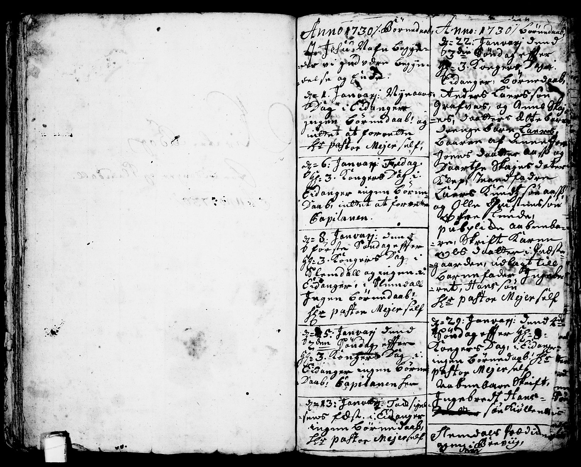 Eidanger kirkebøker, AV/SAKO-A-261/F/Fa/L0003: Parish register (official) no. 3, 1719-1732