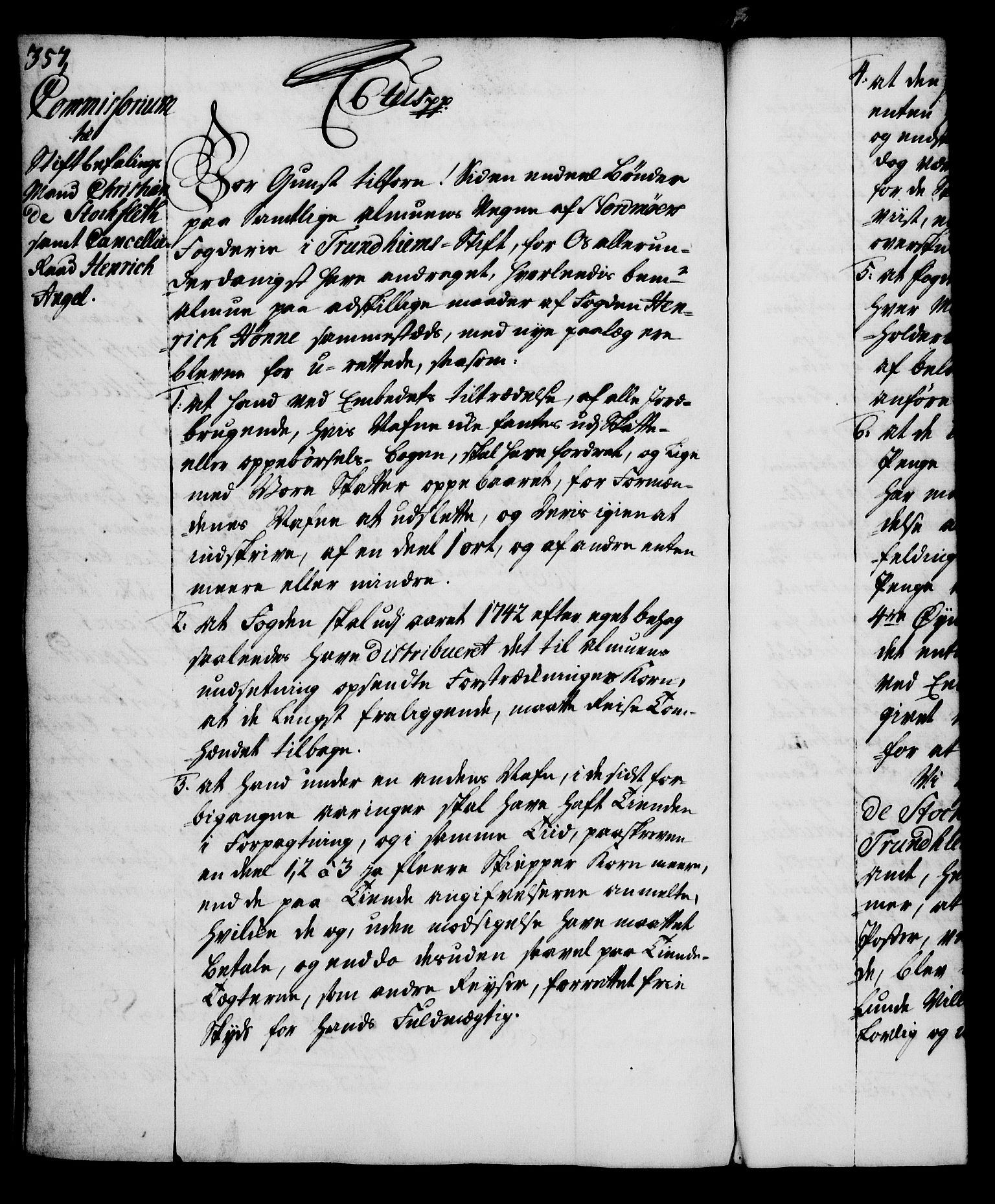 Rentekammeret, Kammerkanselliet, AV/RA-EA-3111/G/Gg/Gga/L0005: Norsk ekspedisjonsprotokoll med register (merket RK 53.5), 1741-1749, p. 357